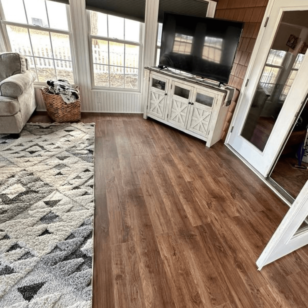 7" x 48" x 6.5mm Thickness Pecan Click Lock Luxury Vinyl Plank, 20MIL (19SQ FT/ BOX)