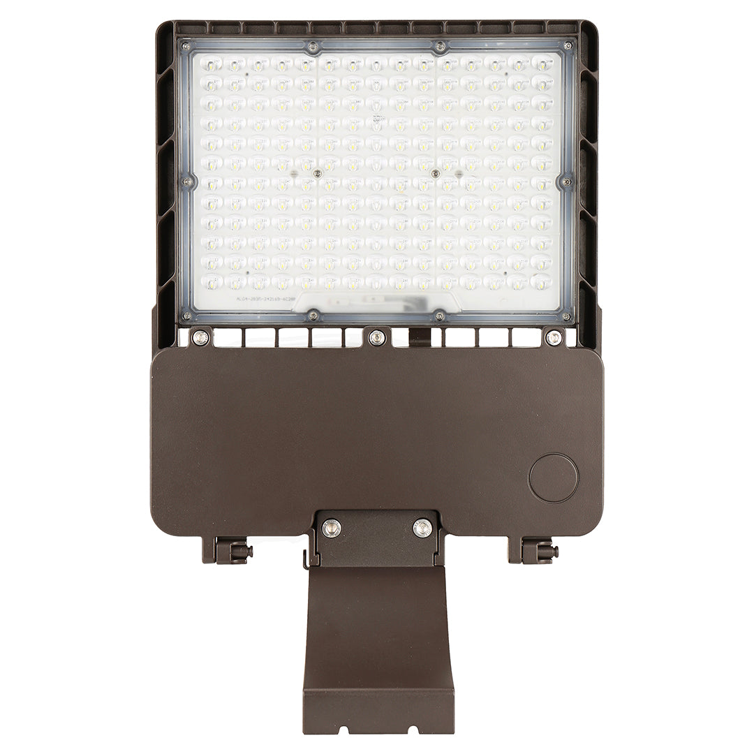 150W LED Shoebox Light with Photocell - Direct Mount - 5000K, 21000 Lumens, AC347-480V High Voltage - 1-10V Dimmable, IP65 - UL Listed - DLC Premium Listed - 5 Years Warranty