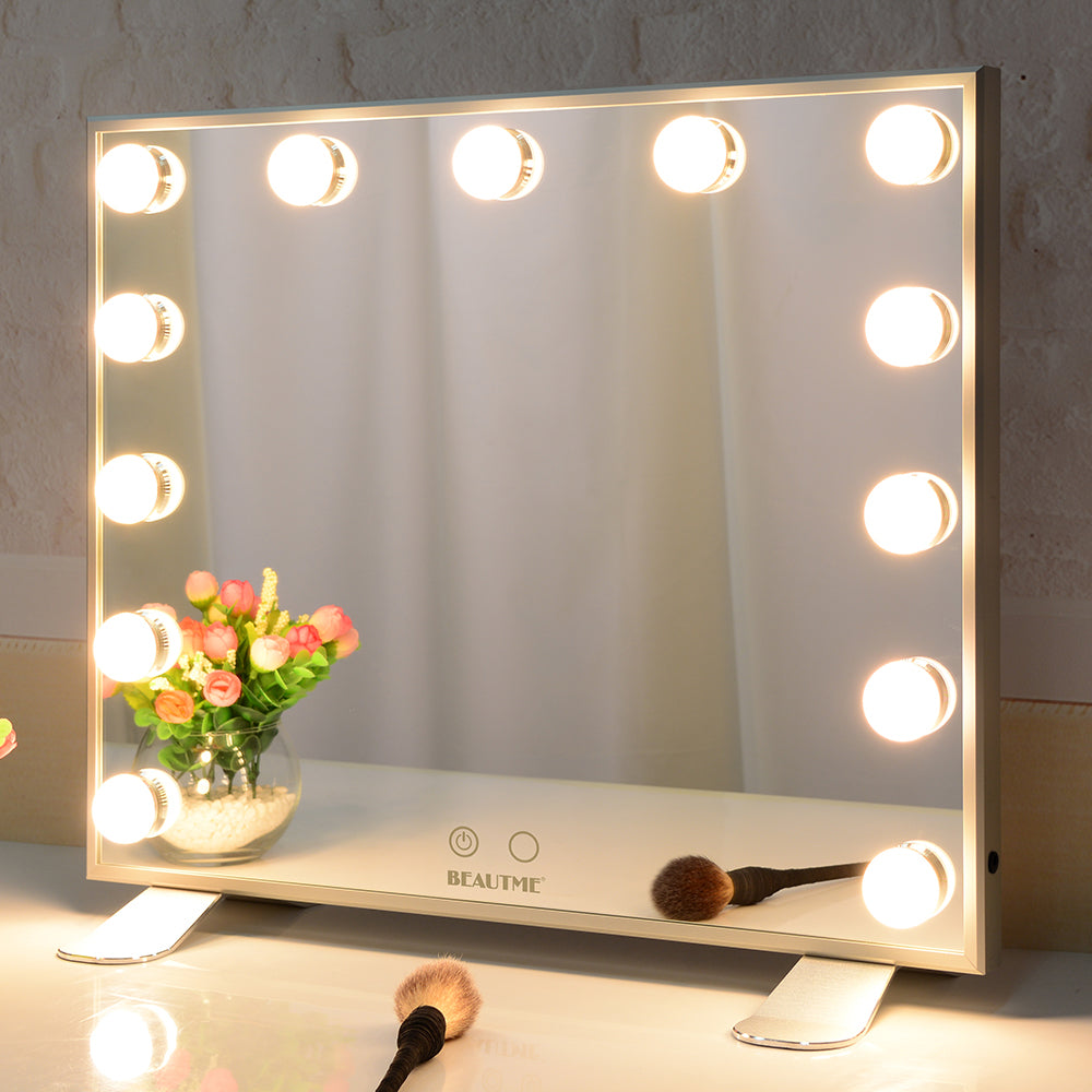 Hollywood Vanity Mirror with Lights,Dressing Tabletop Vanity Mirror with 13pcs Led Lights Large Beauty Mirror