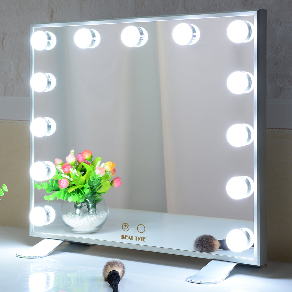 Hollywood Vanity Mirror with Lights,Dressing Tabletop Vanity Mirror with 13pcs Led Lights Large Beauty Mirror