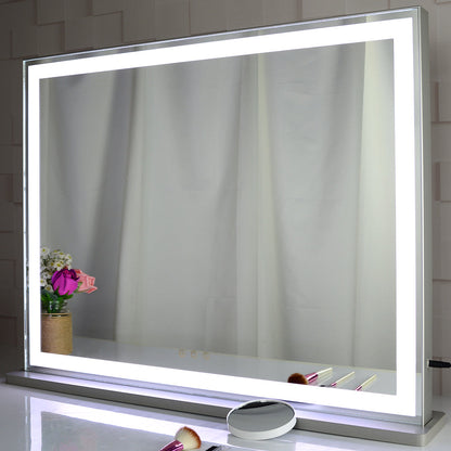 Hollywood Vanity Mirror with LED Backlit Lights, Lighted Tabletop Makeup Mirror for Dressing Room &amp; Bedroom,3 Color Modes with Dimmer