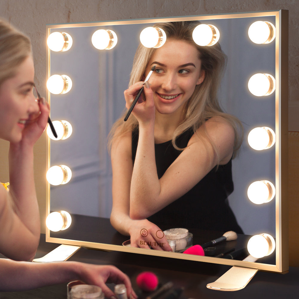 Hollywood Vanity Mirror with Lights,Dressing Tabletop Vanity Mirror with 13pcs Led Lights Large Beauty Mirror
