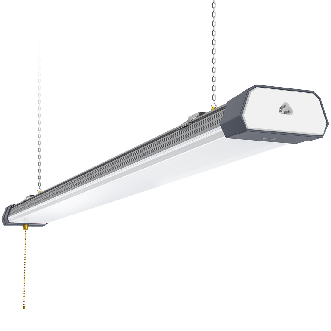 100W LED Shop Light- 13,000 LM, 5000K Daylight, ETL Listed - Plug-in Ceiling Light with Pull Chain for Garage, Workshop, & Basement
