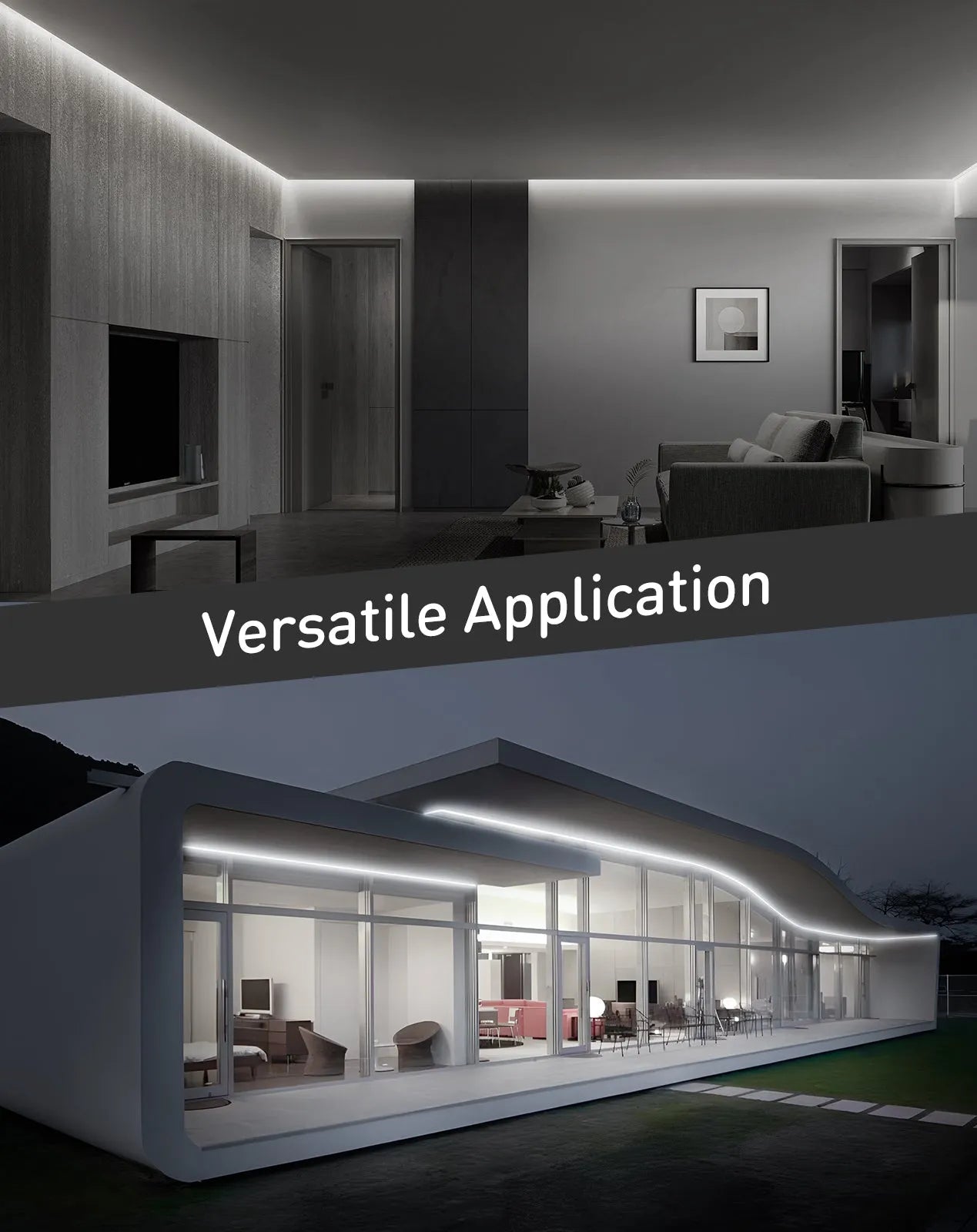 110V Eco LED Neon Rope Light 6000K Cool White Energy Efficient 189Lumens/M