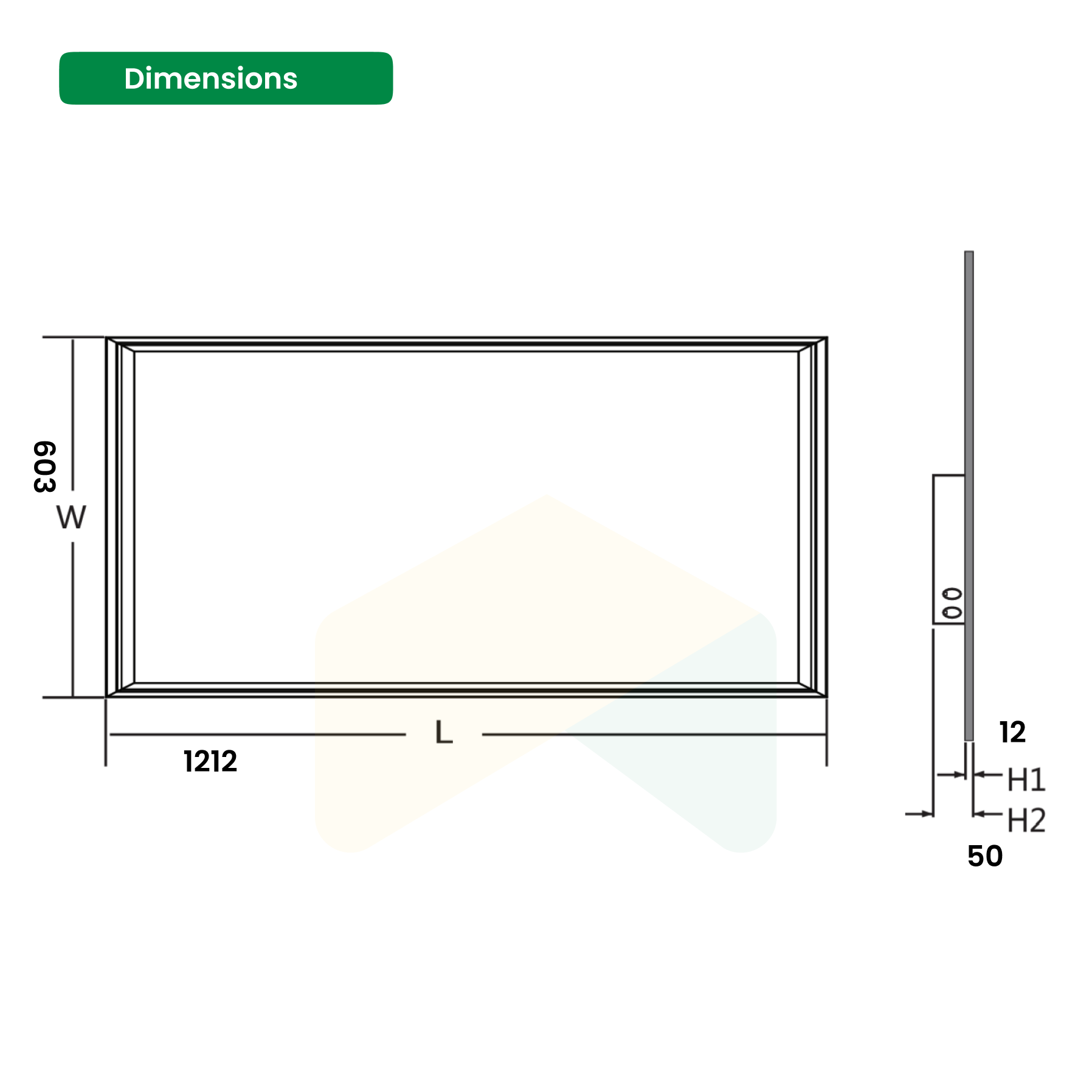 2x4 LED Flat Panel - 48W - 5000K, 6240 Lumens - Dimmable (2-Pack)