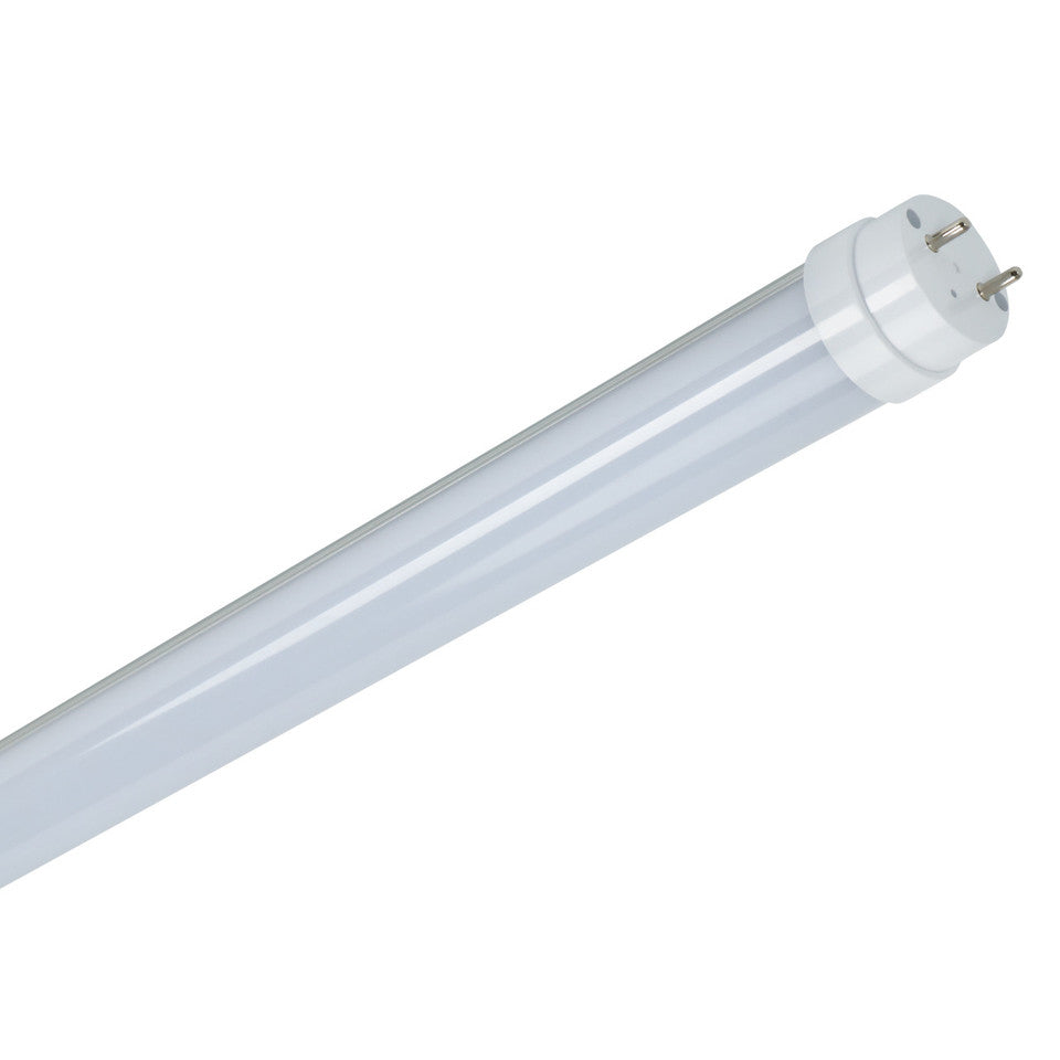 4ft LED Tube Light - 18W - 4000K - Dual-Mode - 100-277VAC Input, Non-Dimming, Oval Aluminum Housing, Frosted Lens - 30 Pack