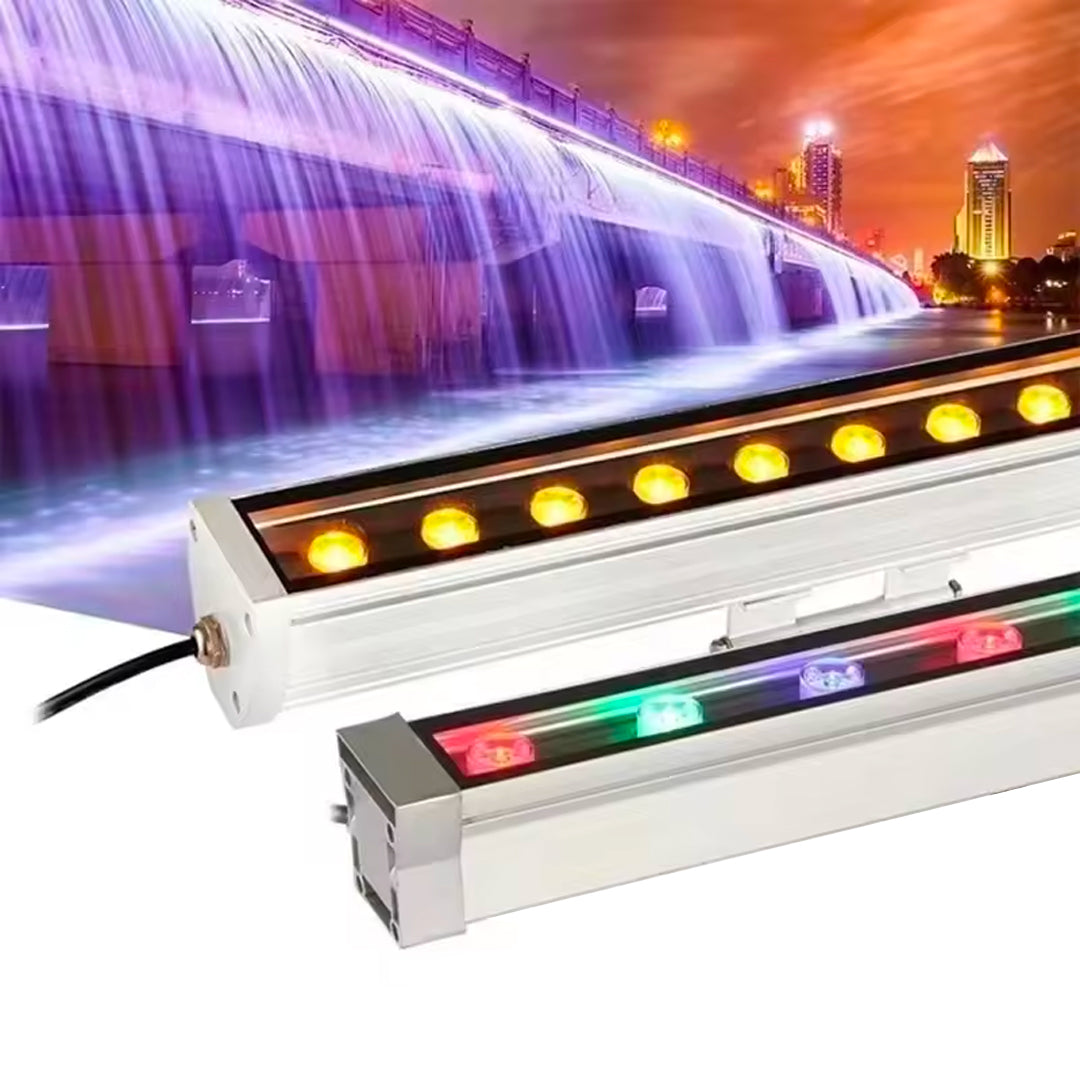 LED RGB Wall Washer with RF Remote Controller - 39 Inch, 100-277VAC, IP65 Rated - ETL Listed