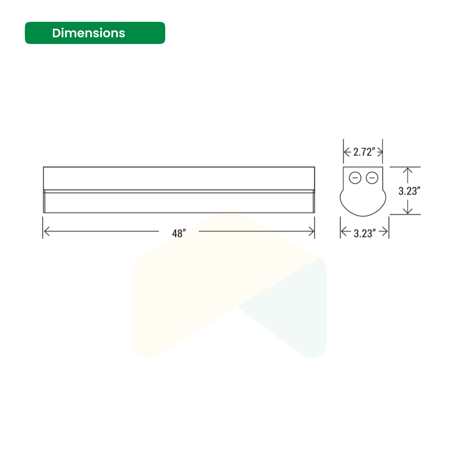 40W 4FT Strip Linear Light 3500K