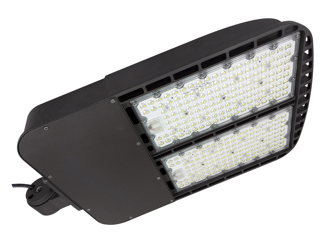 LED Shoebox Light with 400W 5000K for Outdoor Street Area Lighting, Direct Mount , 56783Lumens, AC277-480V -  0-10V Dimmable,  IP66 - UL Listed - DLC Premium Listed - 5 Years Warranty