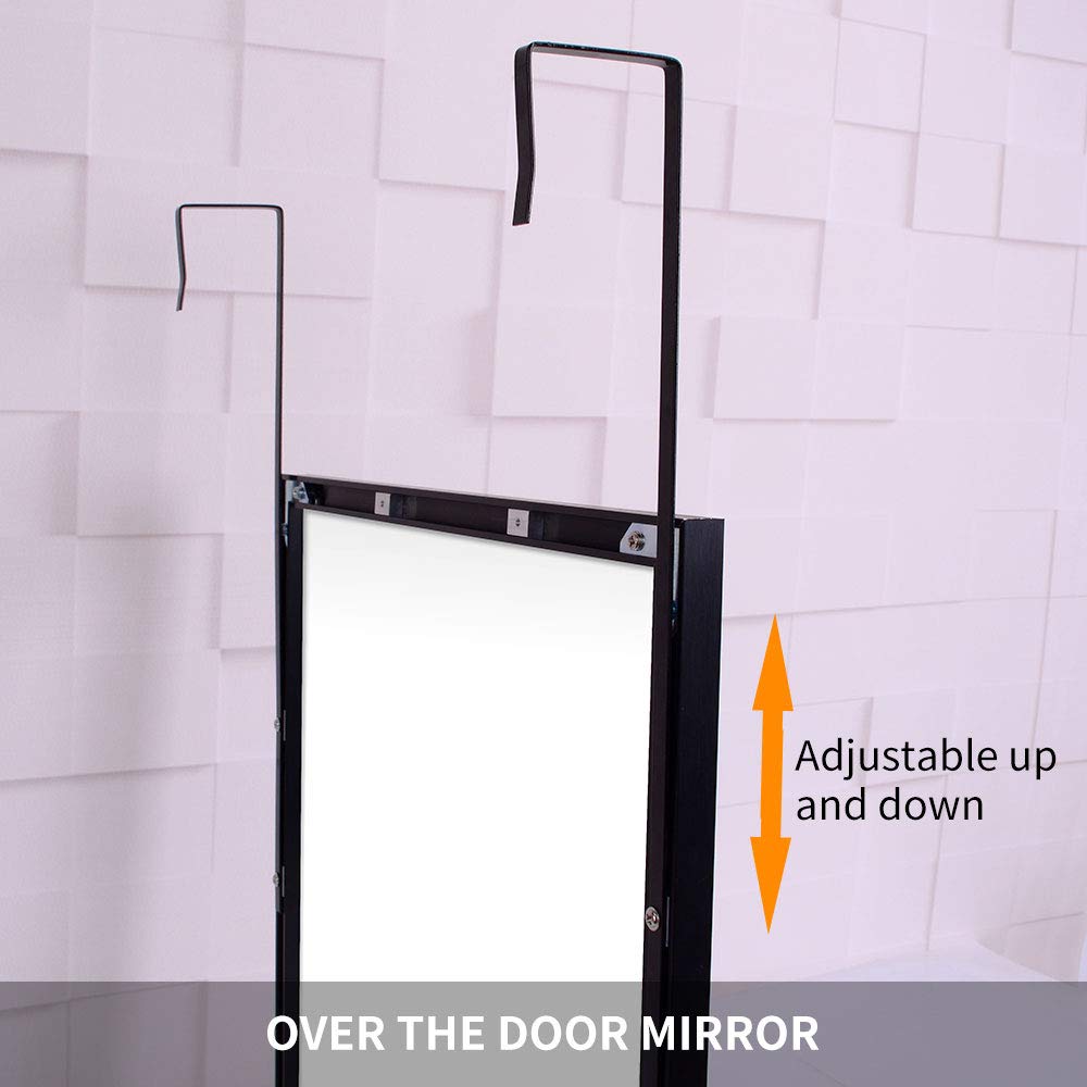 Full Length Mirror Standing Square Large Mirror Bedroom Floor Mirror Dressing Mirror Wall-Mounted Mirror 41.7 x 13.8&quot;