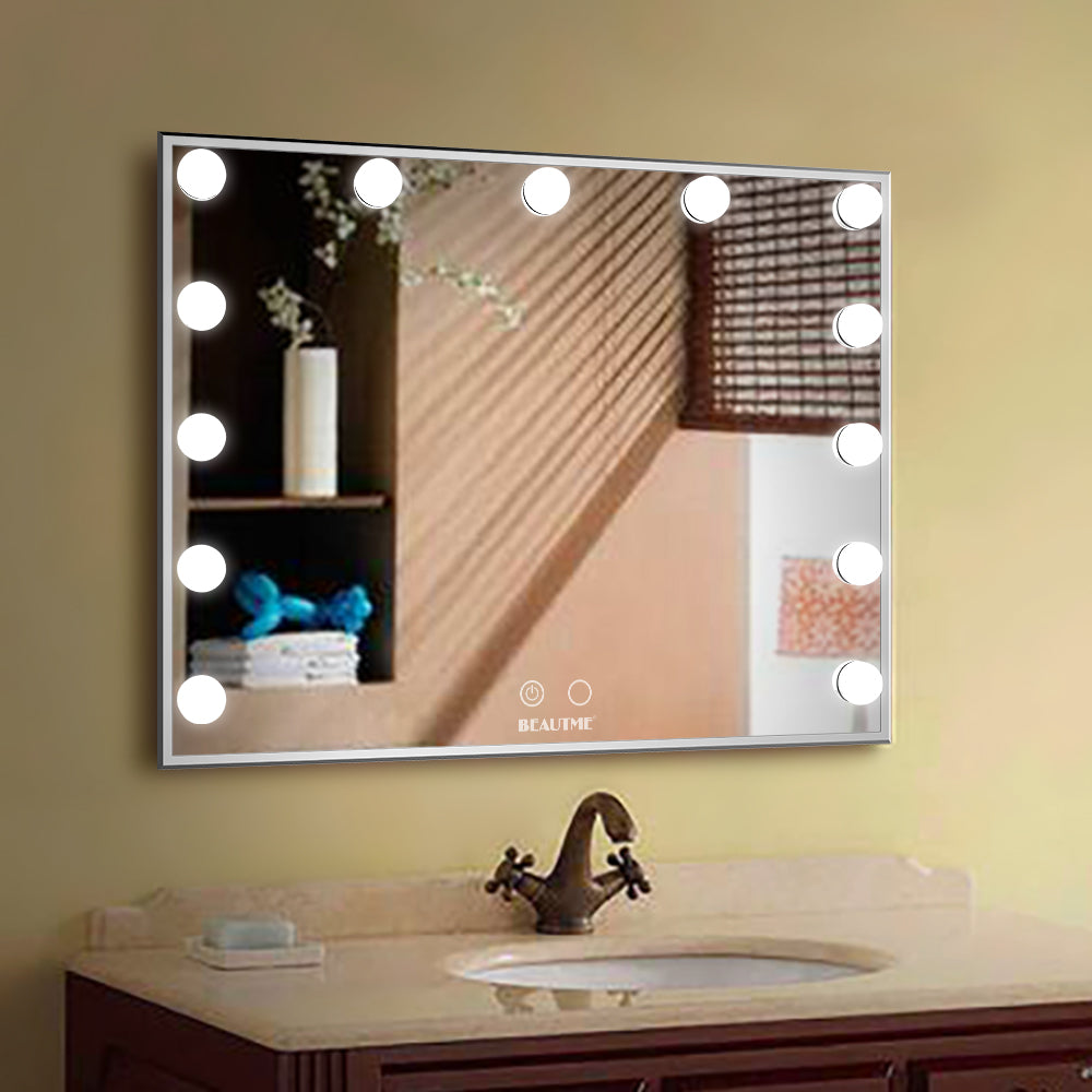 Hollywood Vanity Mirror with Lights,Dressing Tabletop Vanity Mirror with 13pcs Led Lights Large Beauty Mirror