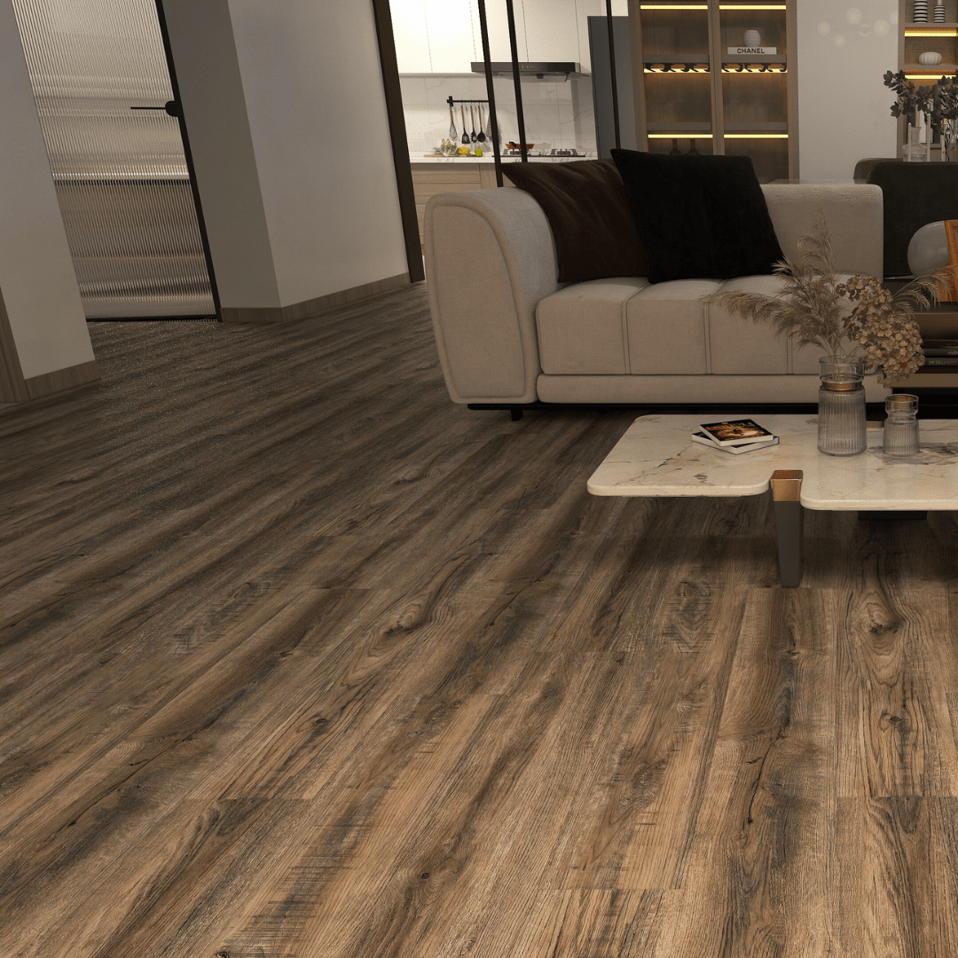 7" x 48" x 5mm Thickness Barndoor Click Lock Luxury Vinyl Plank, 20MIL (24SQ FT/ BOX)