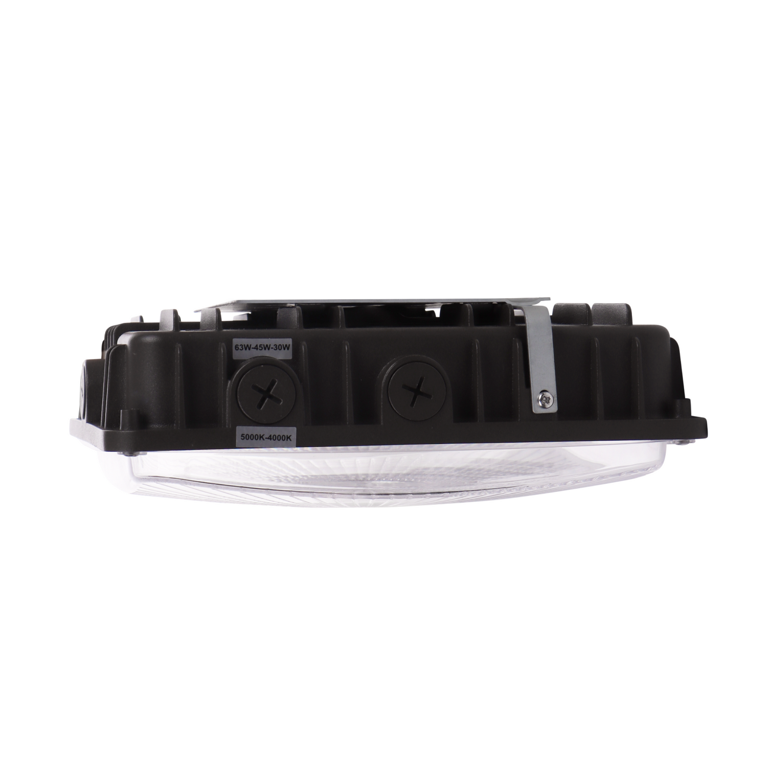 LED Canopy Light - 30W/45W/63W Wattage Adjustable - 4000/5000K - 8568Lumens 0-10V Dim,120-277V DLC 5.1 Premium, Dark Brown