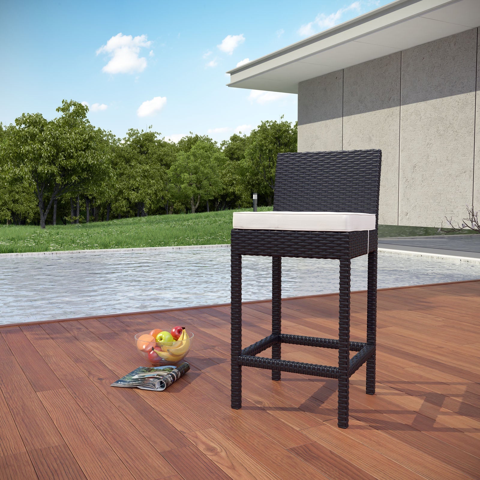 Convene Outdoor Patio Fabric Bar Stool by Modway
