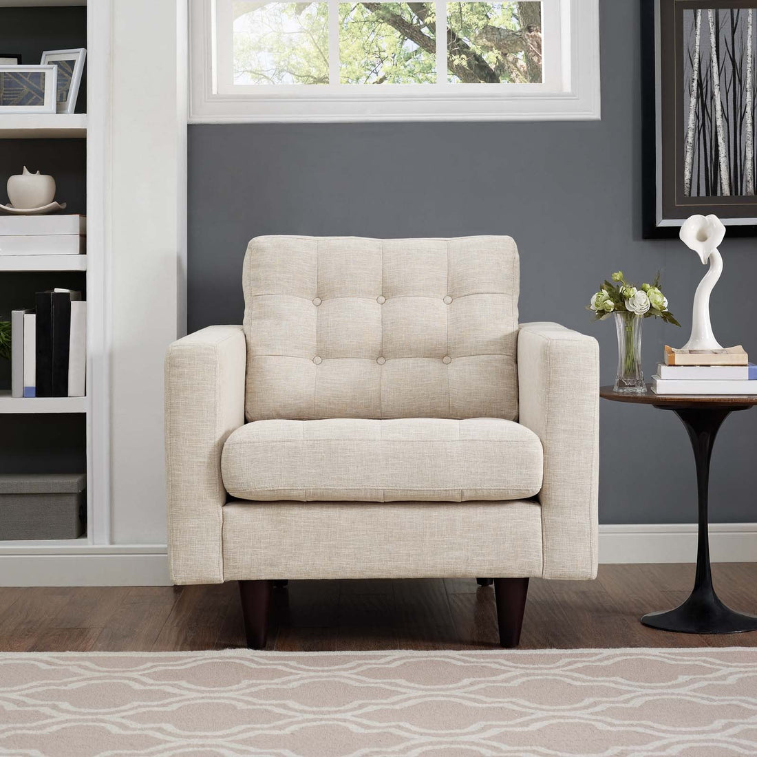 Empress Upholstered Fabric Armchair by Modway