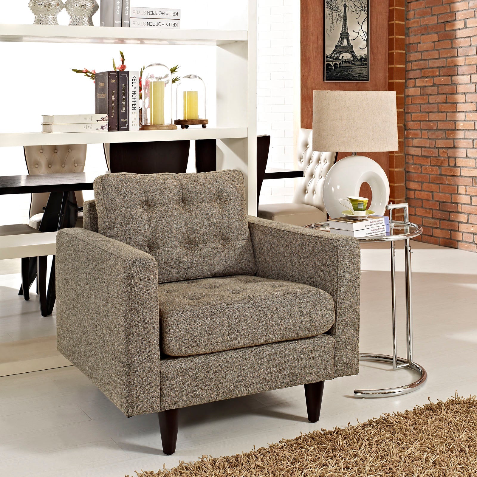 Empress Upholstered Fabric Armchair by Modway