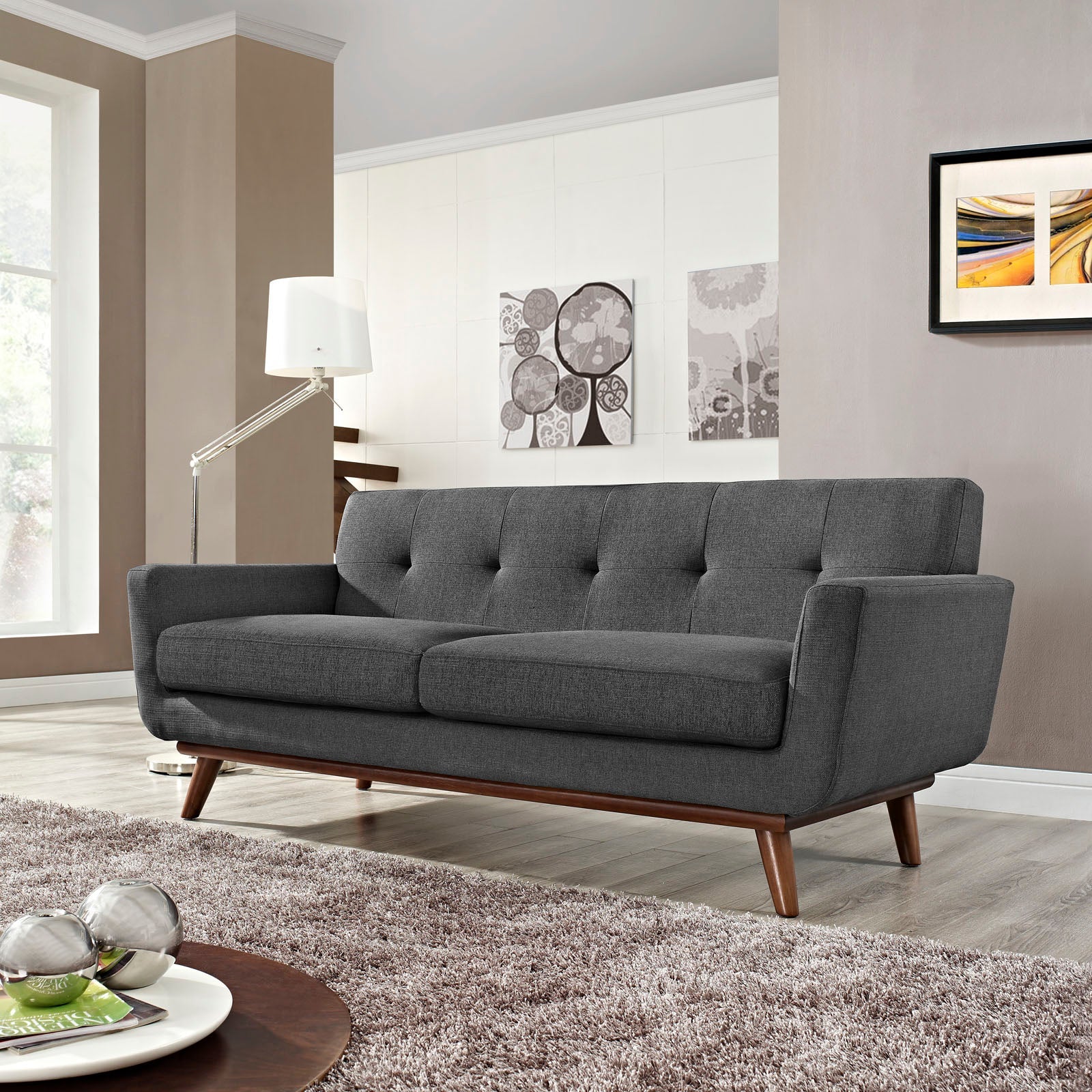 Engage Upholstered Fabric Loveseat by Modway
