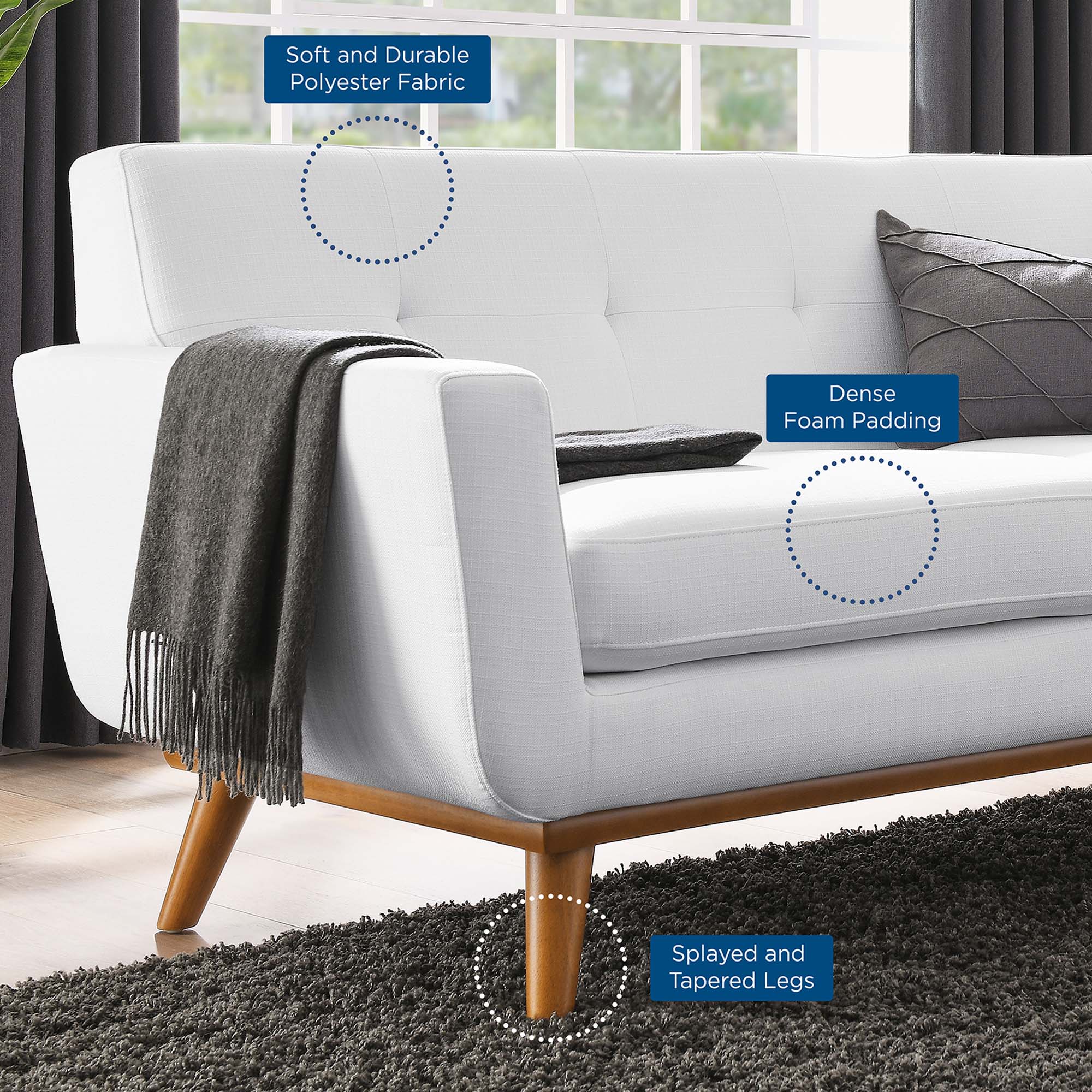 Engage Upholstered Fabric Loveseat by Modway