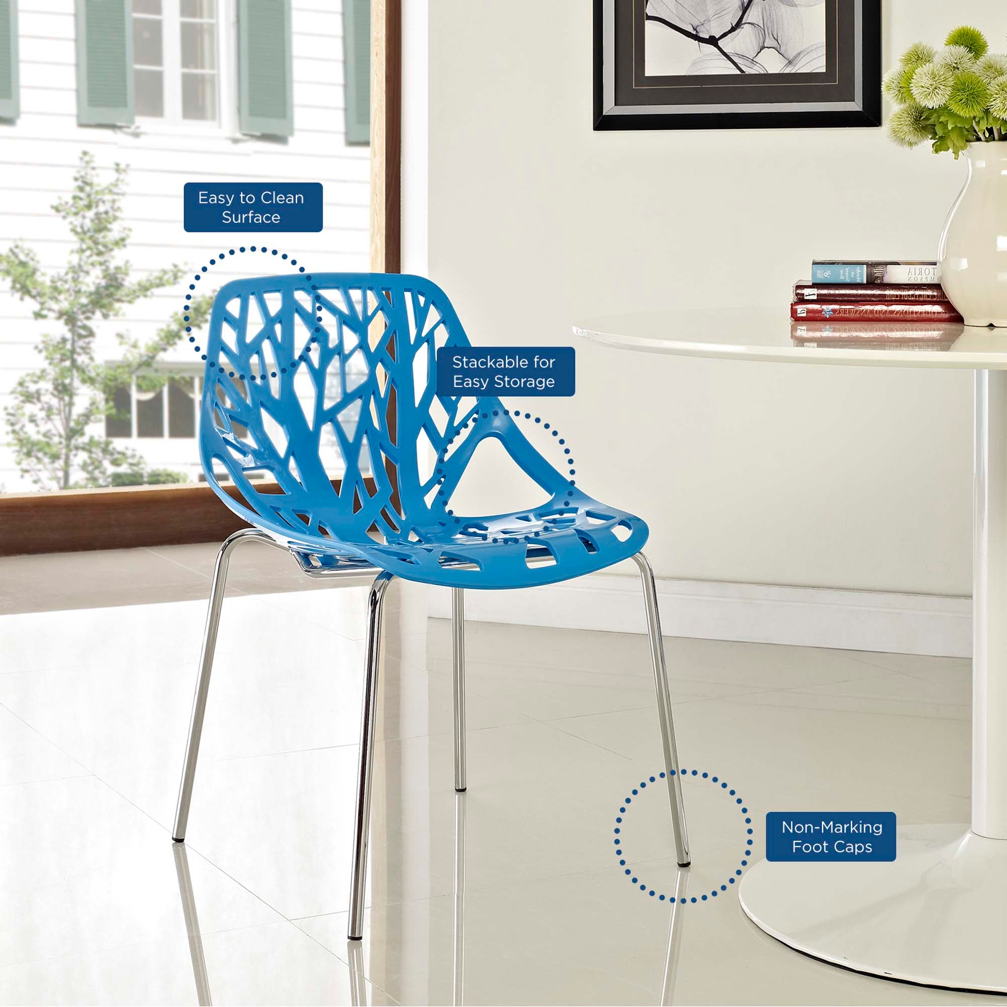 Stencil Dining Side Chair Set of 4 by Modway