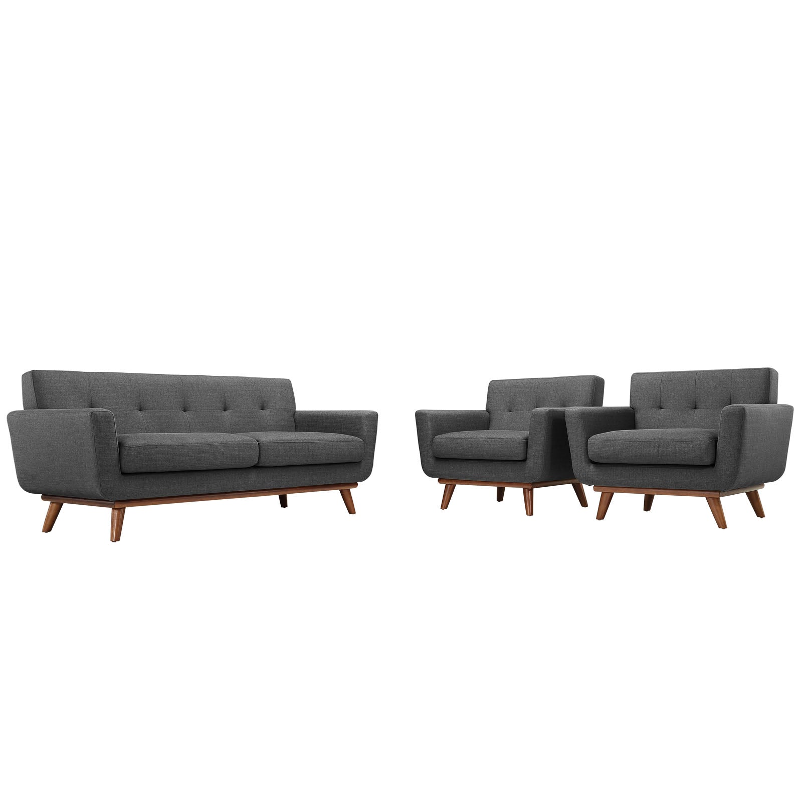 Engage Armchairs and Loveseat Set of 3 by Modway