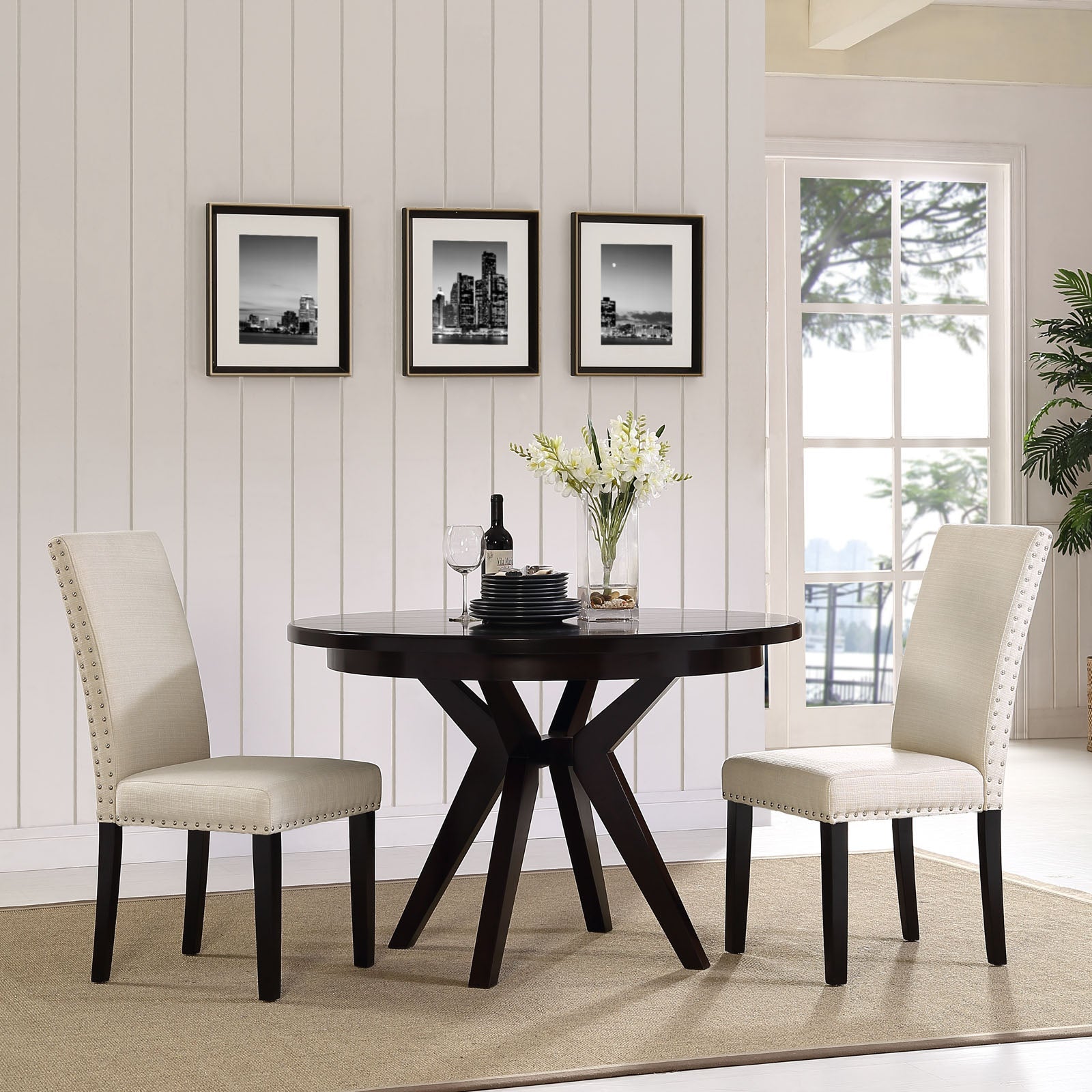 Parcel Dining Upholstered Fabric Side Chair by Modway