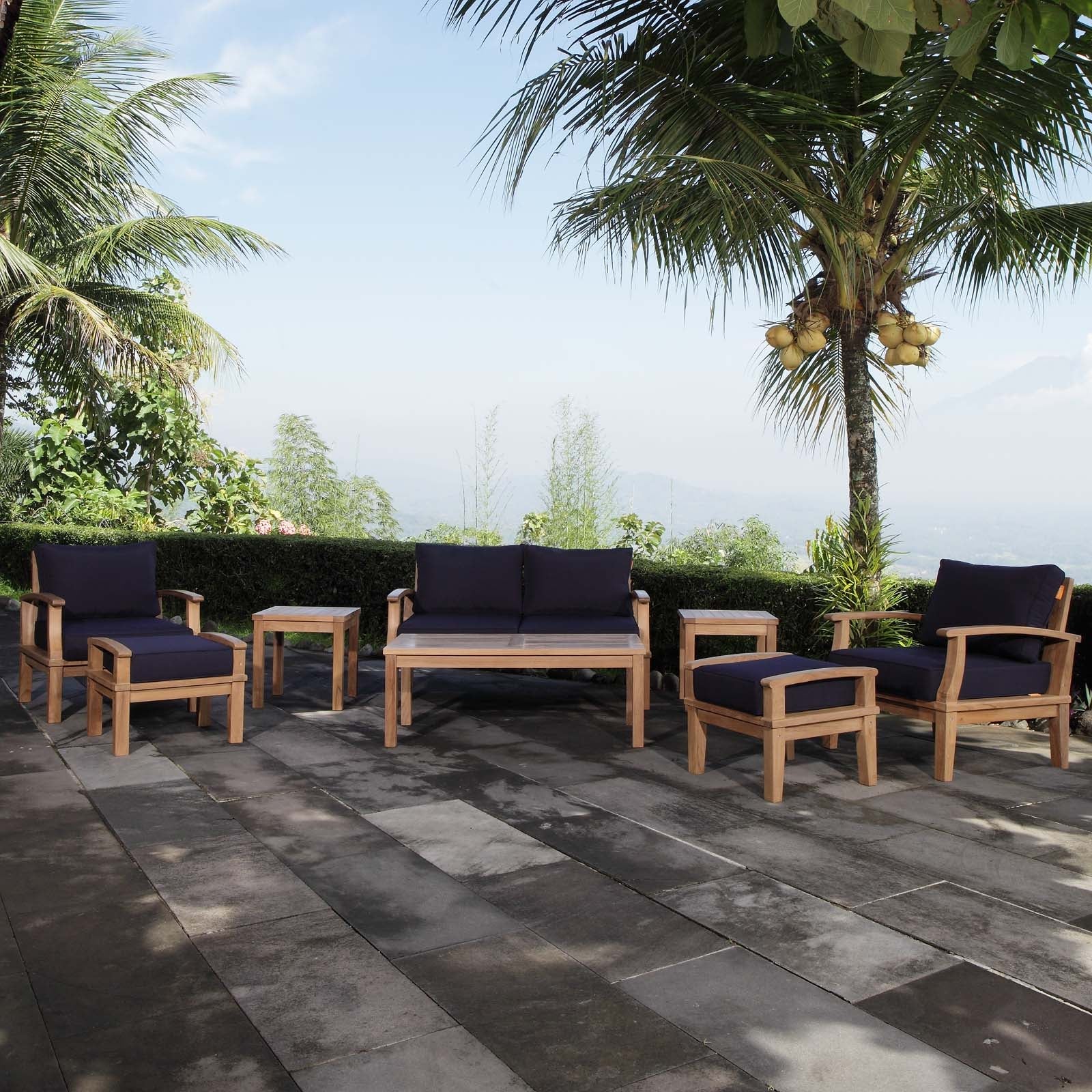 Marina 8 Piece Outdoor Patio Teak Set by Modway