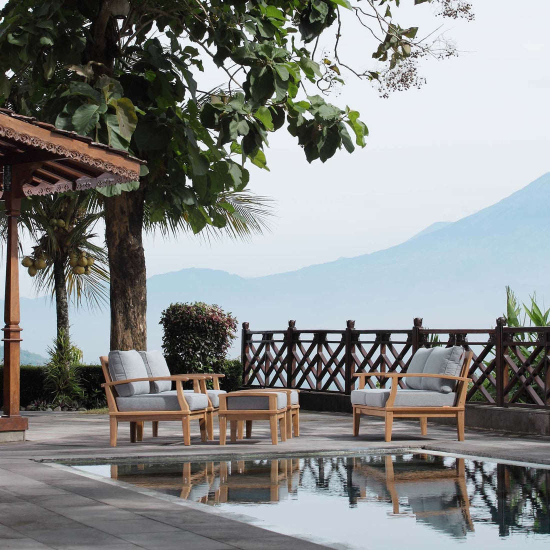 Marina 5 Piece Outdoor Patio Teak Set by Modway