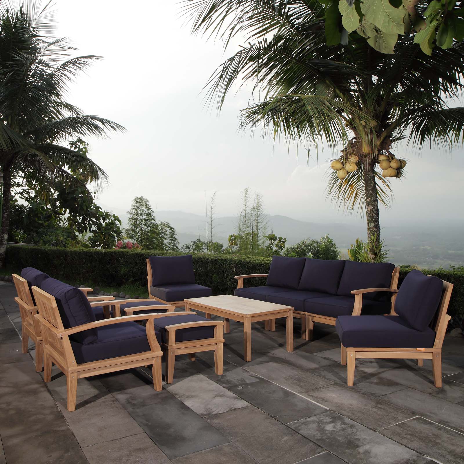Marina 10 Piece Outdoor Patio Teak Set by Modway