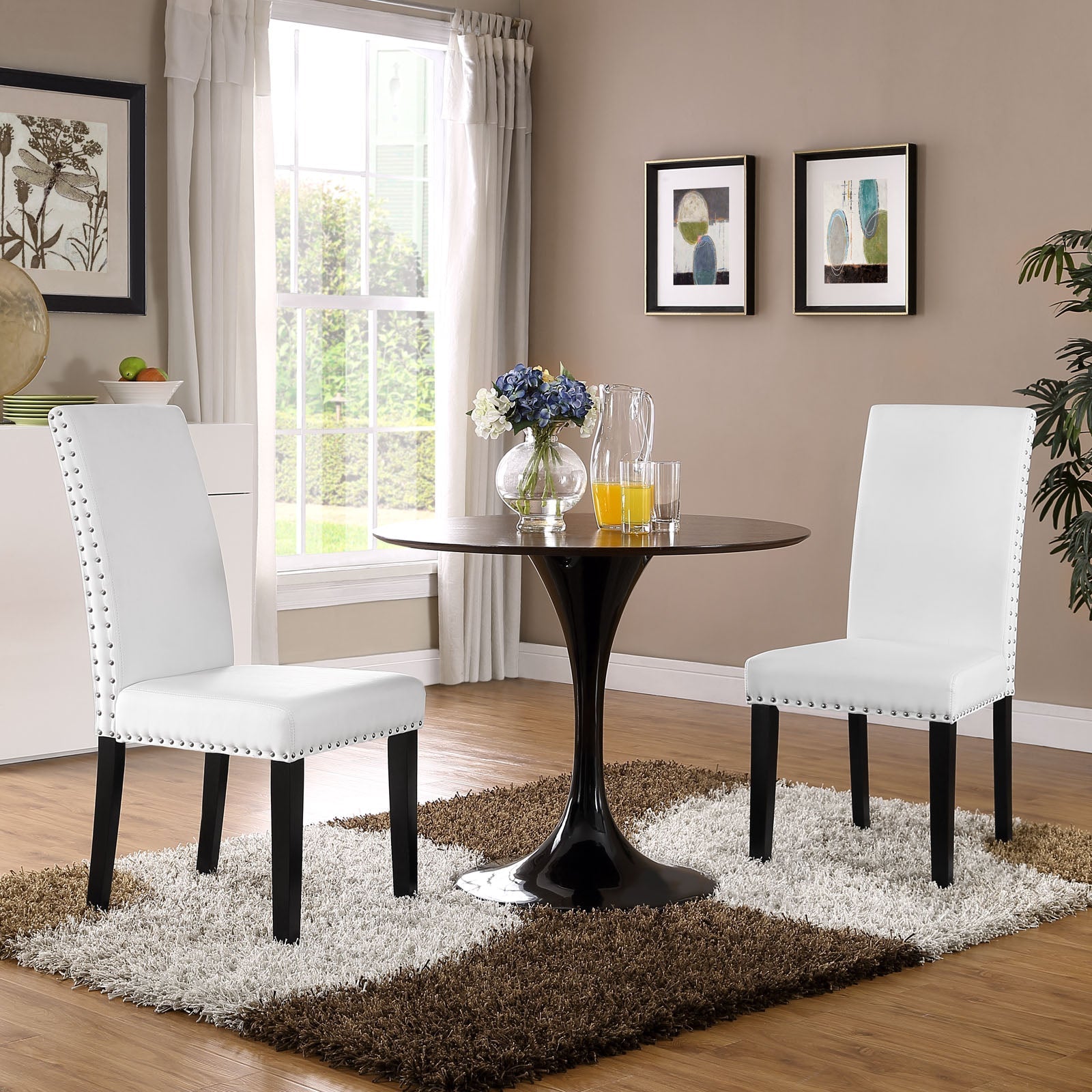 Parcel Dining Faux Leather Side Chair by Modway