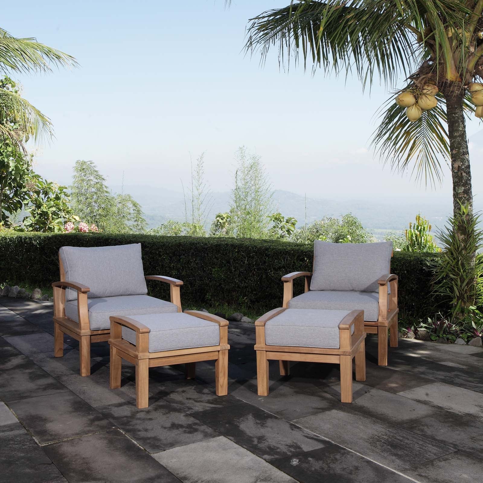 Marina 4 Piece Outdoor Patio Teak Set by Modway