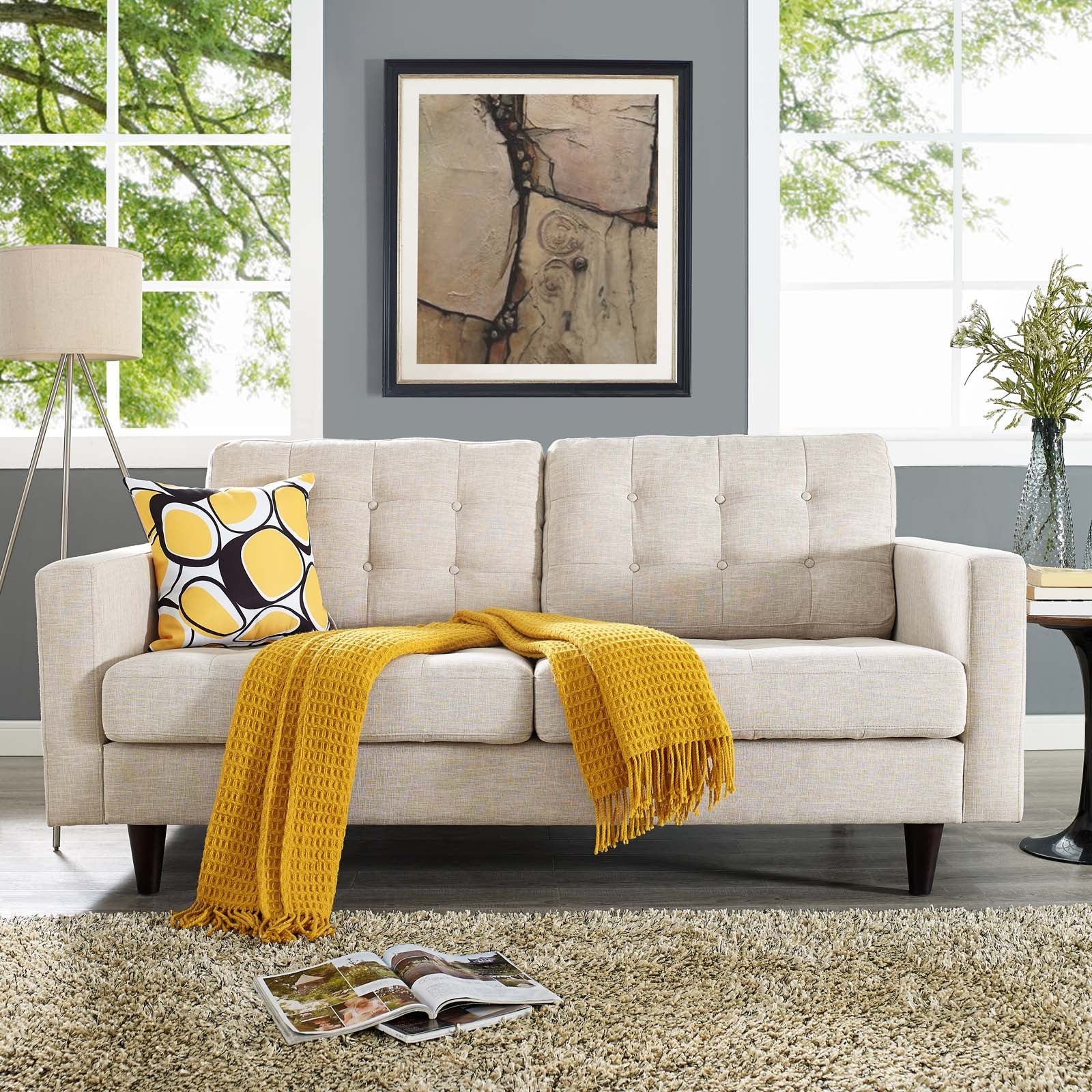 Empress Upholstered Fabric Loveseat by Modway