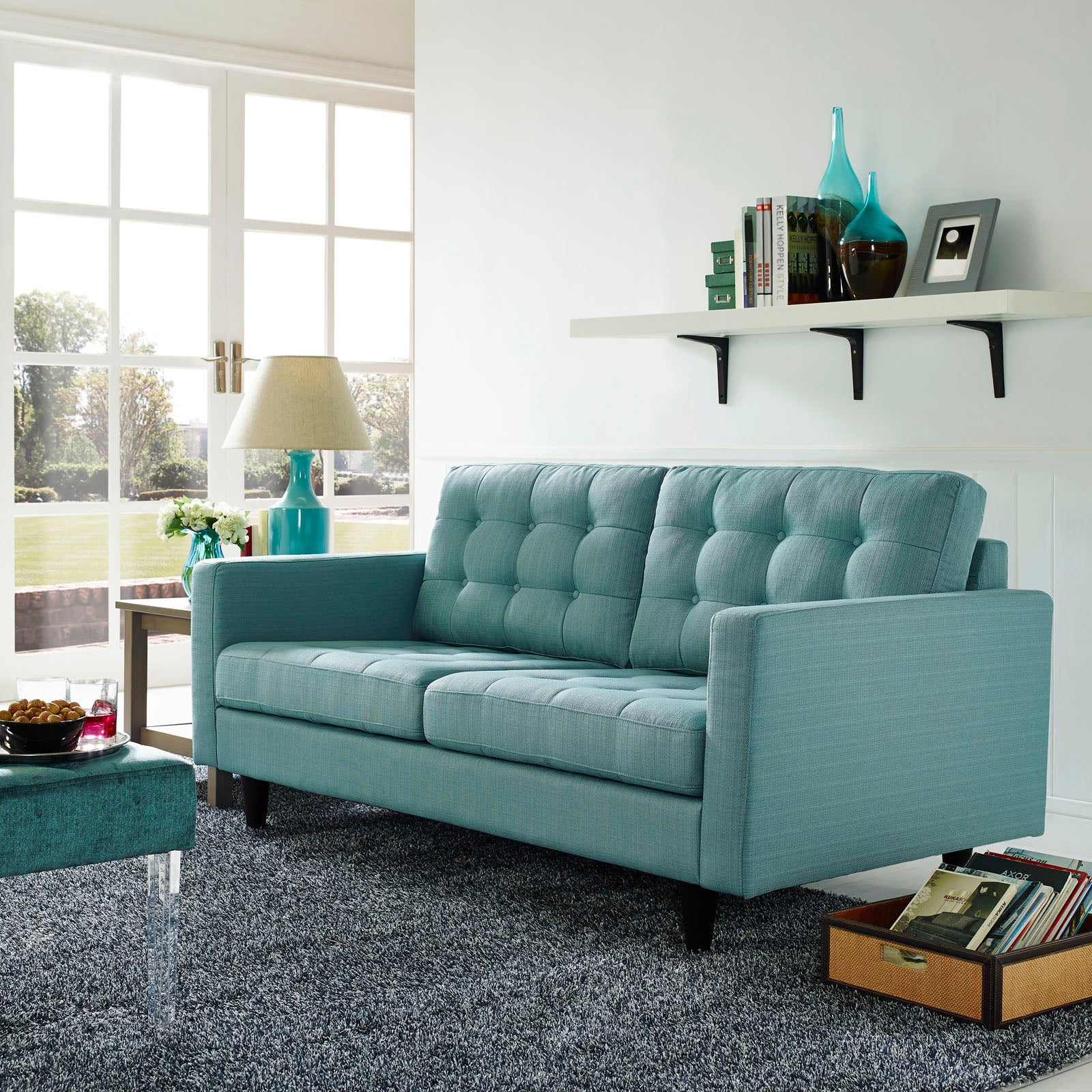 Empress Upholstered Fabric Loveseat by Modway