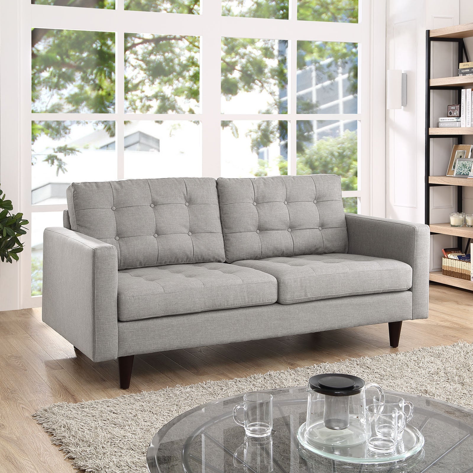 Empress Upholstered Fabric Loveseat by Modway