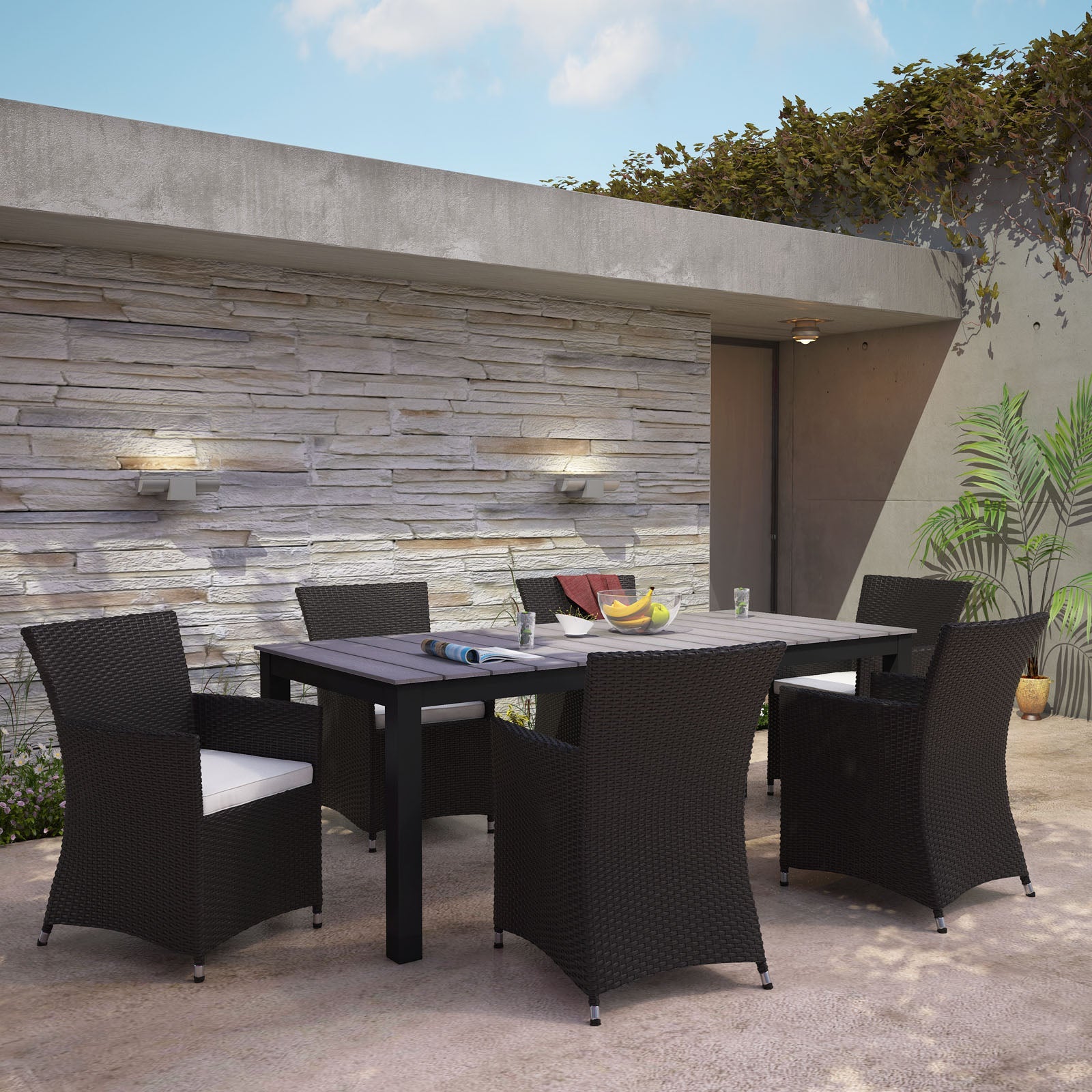 Junction 7 Piece Outdoor Patio Dining Set by Modway