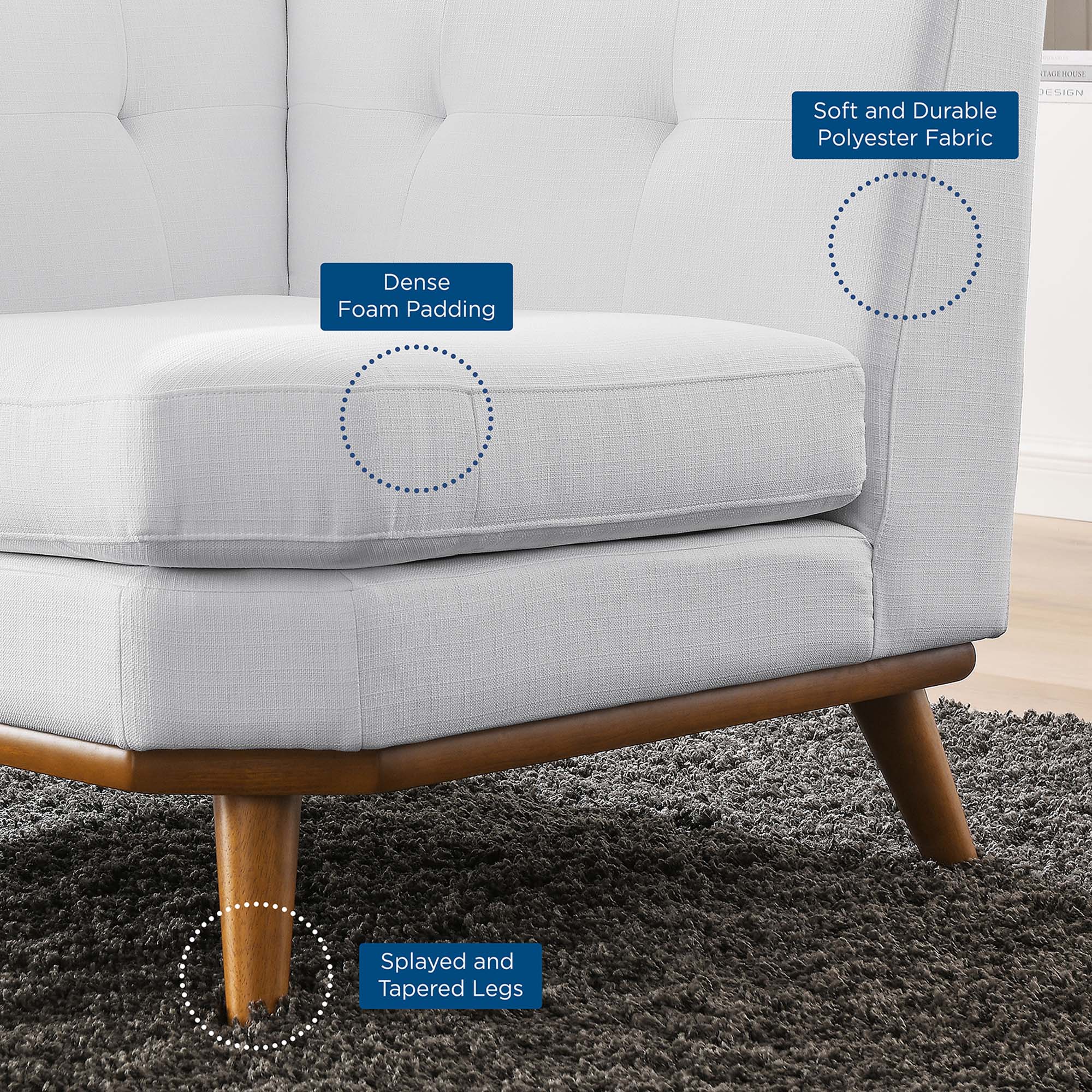 Engage Upholstered Fabric Corner Chair by Modway