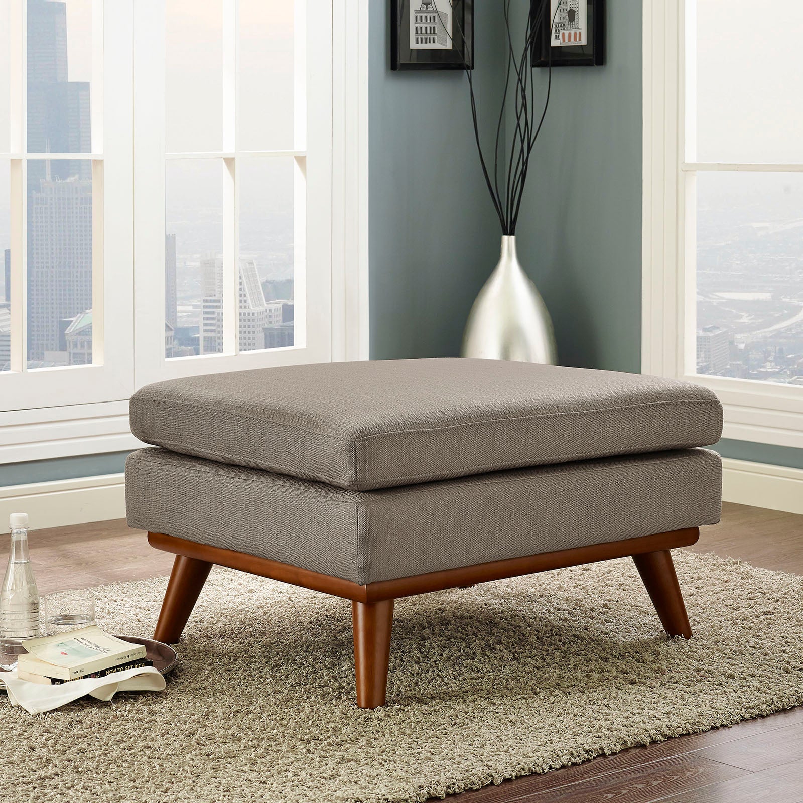 Engage Upholstered Fabric Ottoman by Modway