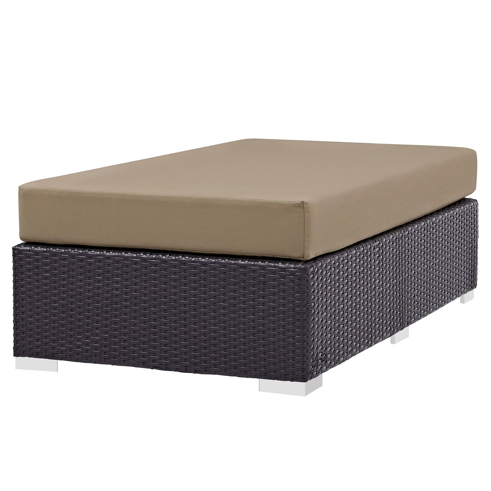 Convene Outdoor Patio Fabric Rectangle Ottoman by Modway