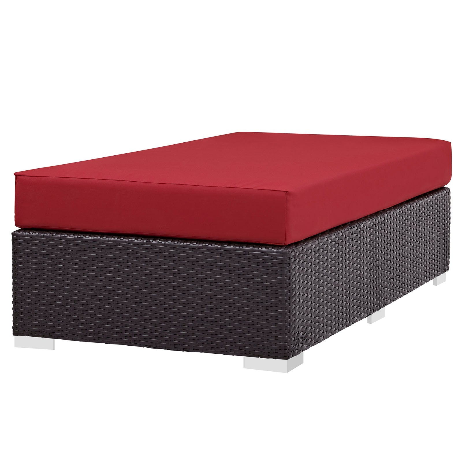 Convene Outdoor Patio Fabric Rectangle Ottoman by Modway