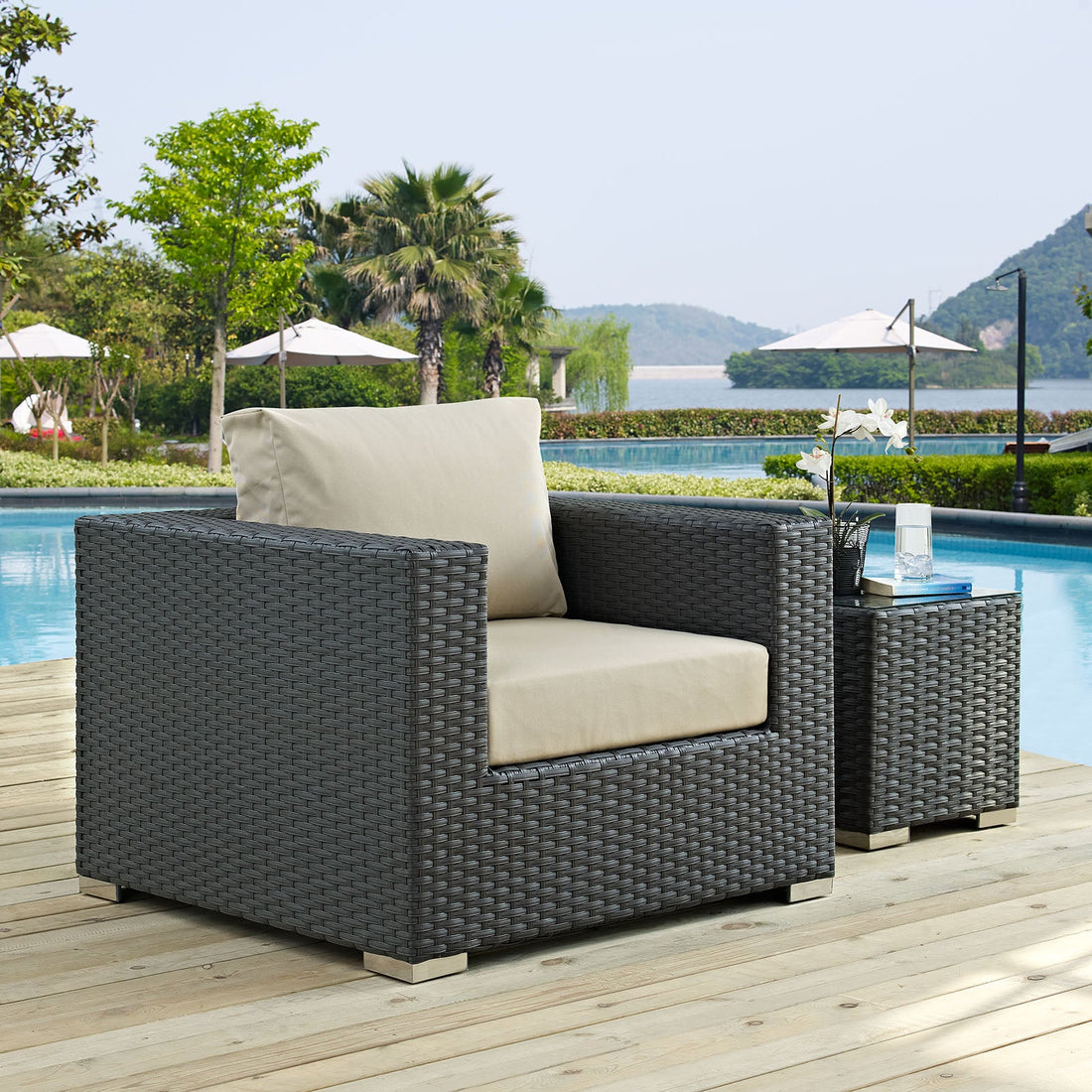 Sojourn Outdoor Patio Sunbrella® Armchair by Modway
