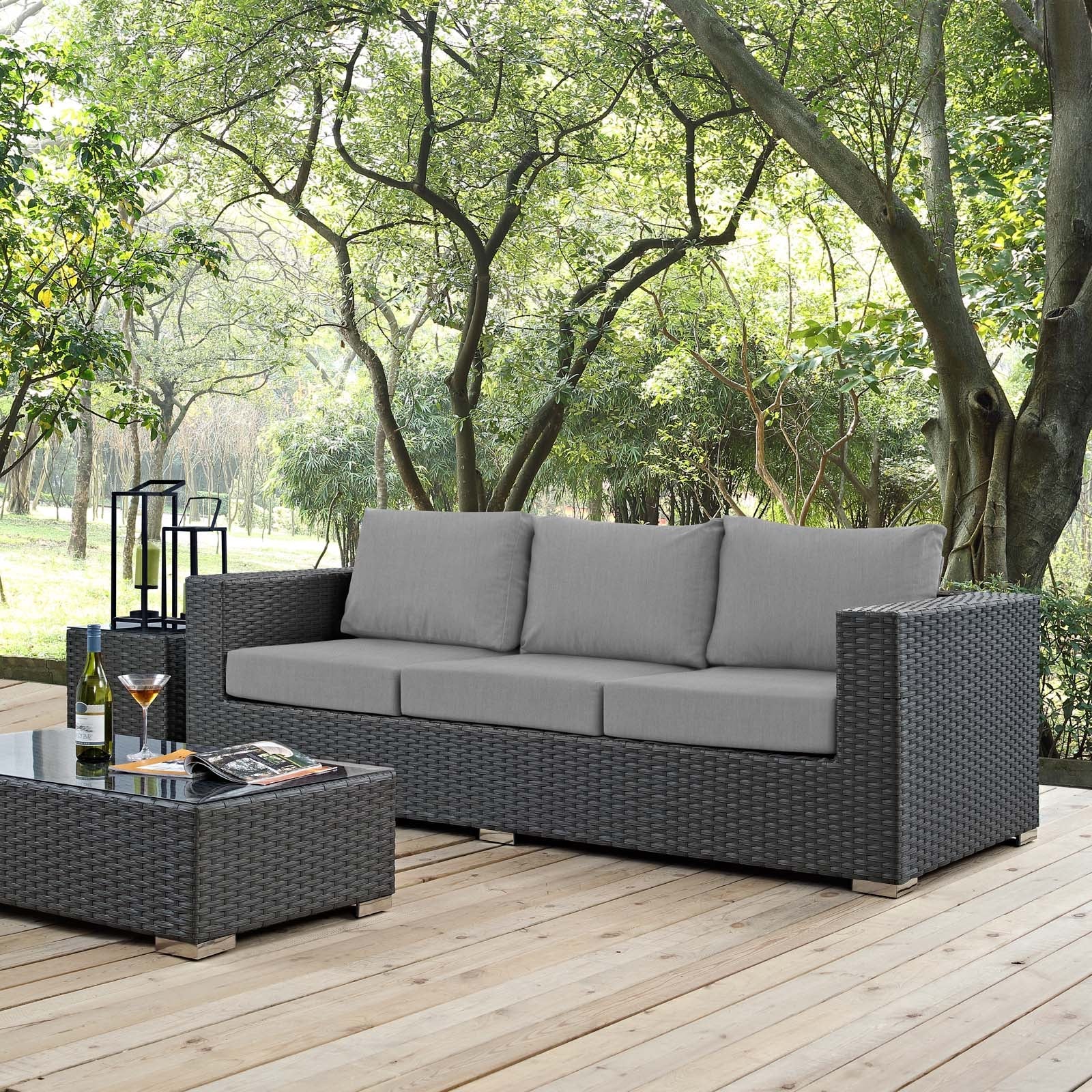 Sojourn Outdoor Patio Sunbrella® Sofa by Modway