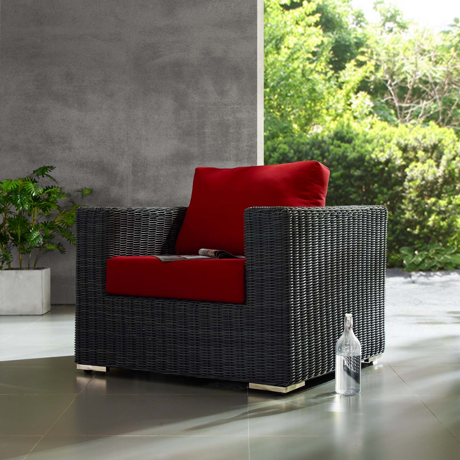 Summon Outdoor Patio Fabric Sunbrella® Armchair by Modway