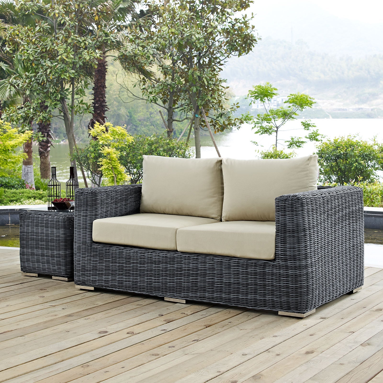 Summon Outdoor Patio Sunbrella® Loveseat by Modway