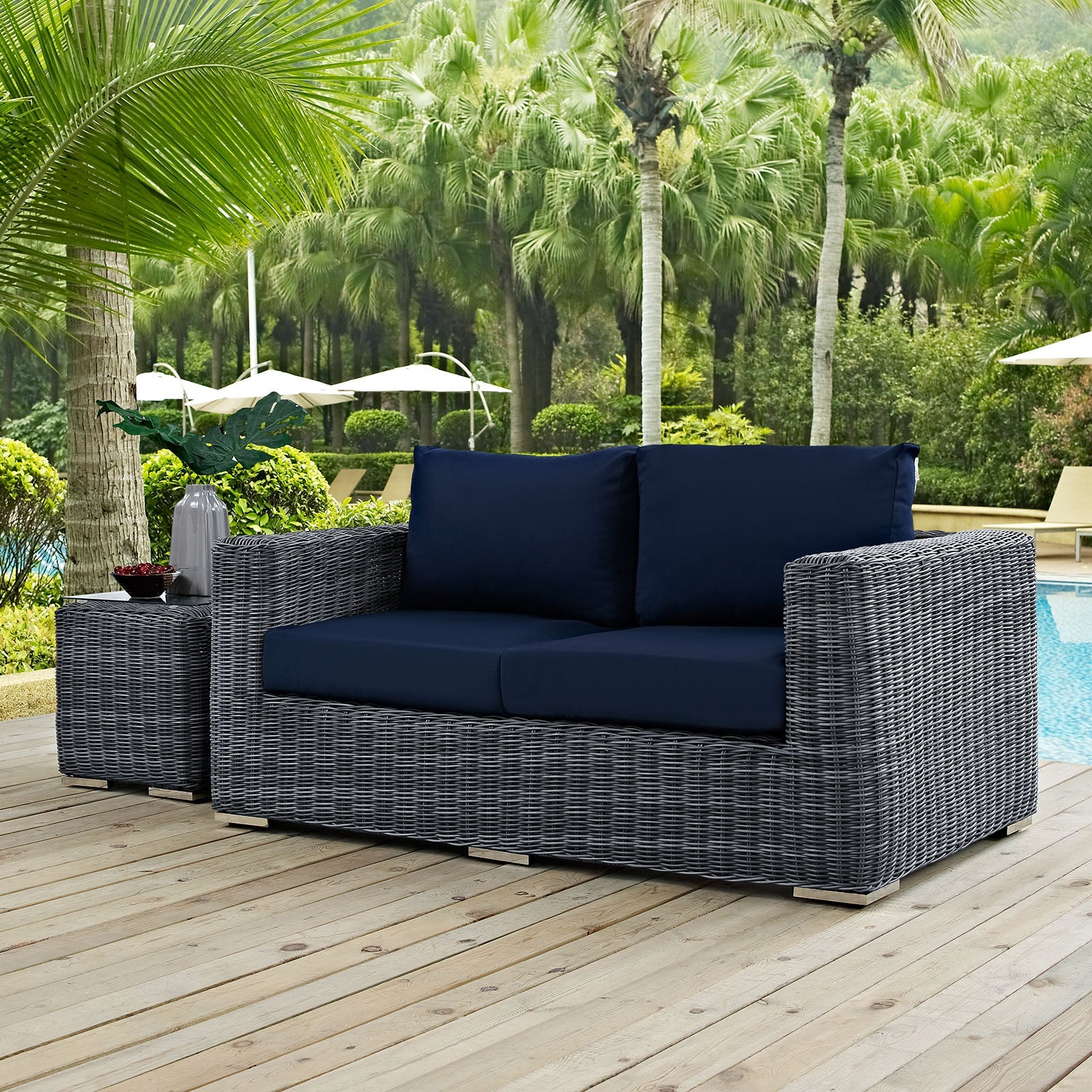 Summon Outdoor Patio Sunbrella® Loveseat by Modway