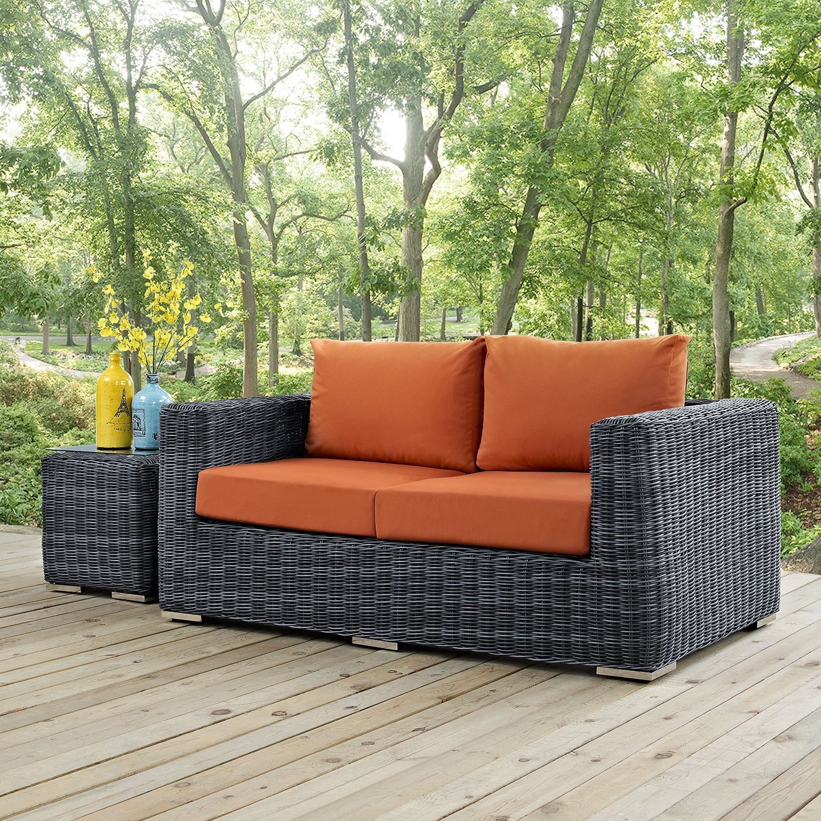 Summon Outdoor Patio Sunbrella® Loveseat by Modway