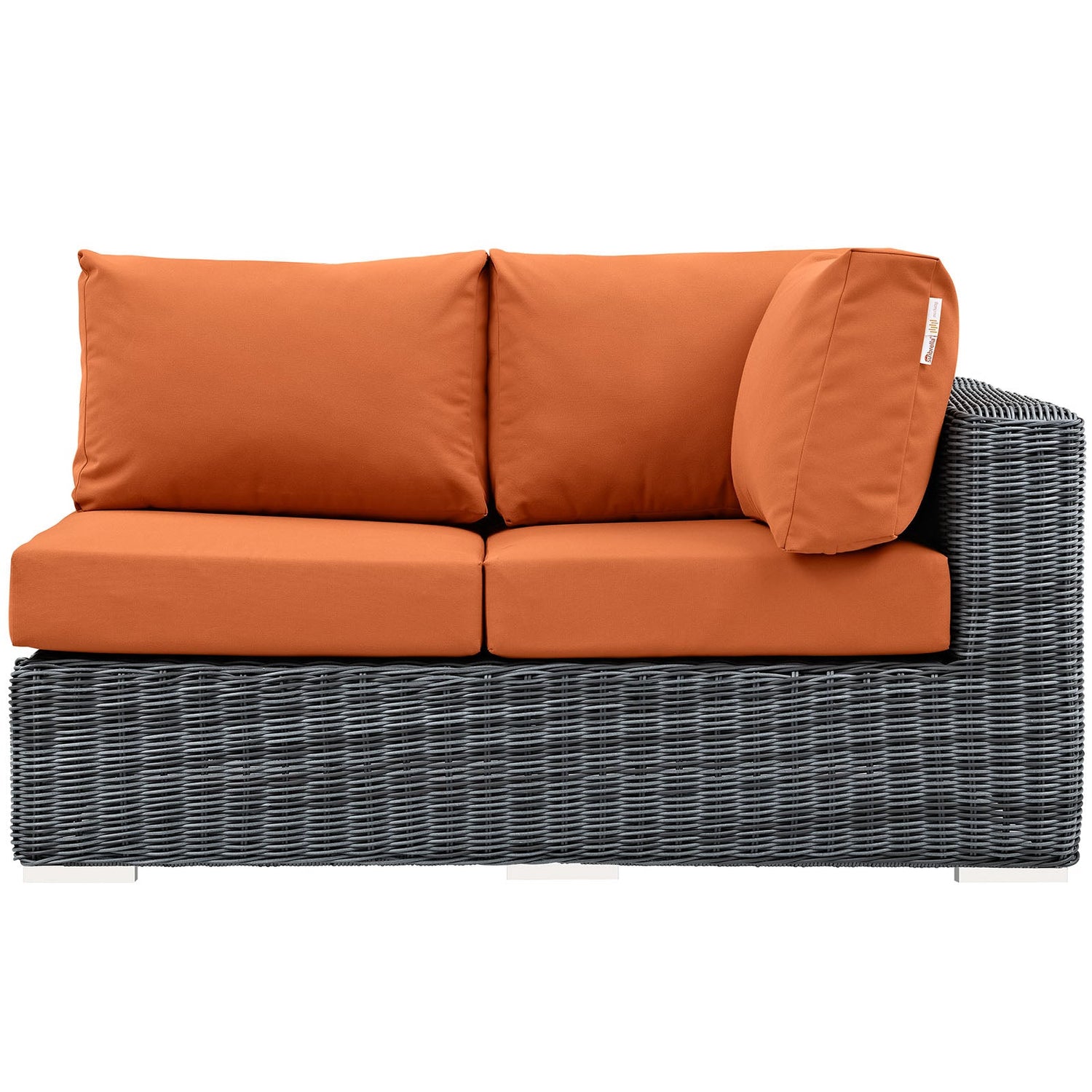 Summon Outdoor Patio Sunbrella® Right Arm Loveseat by Modway