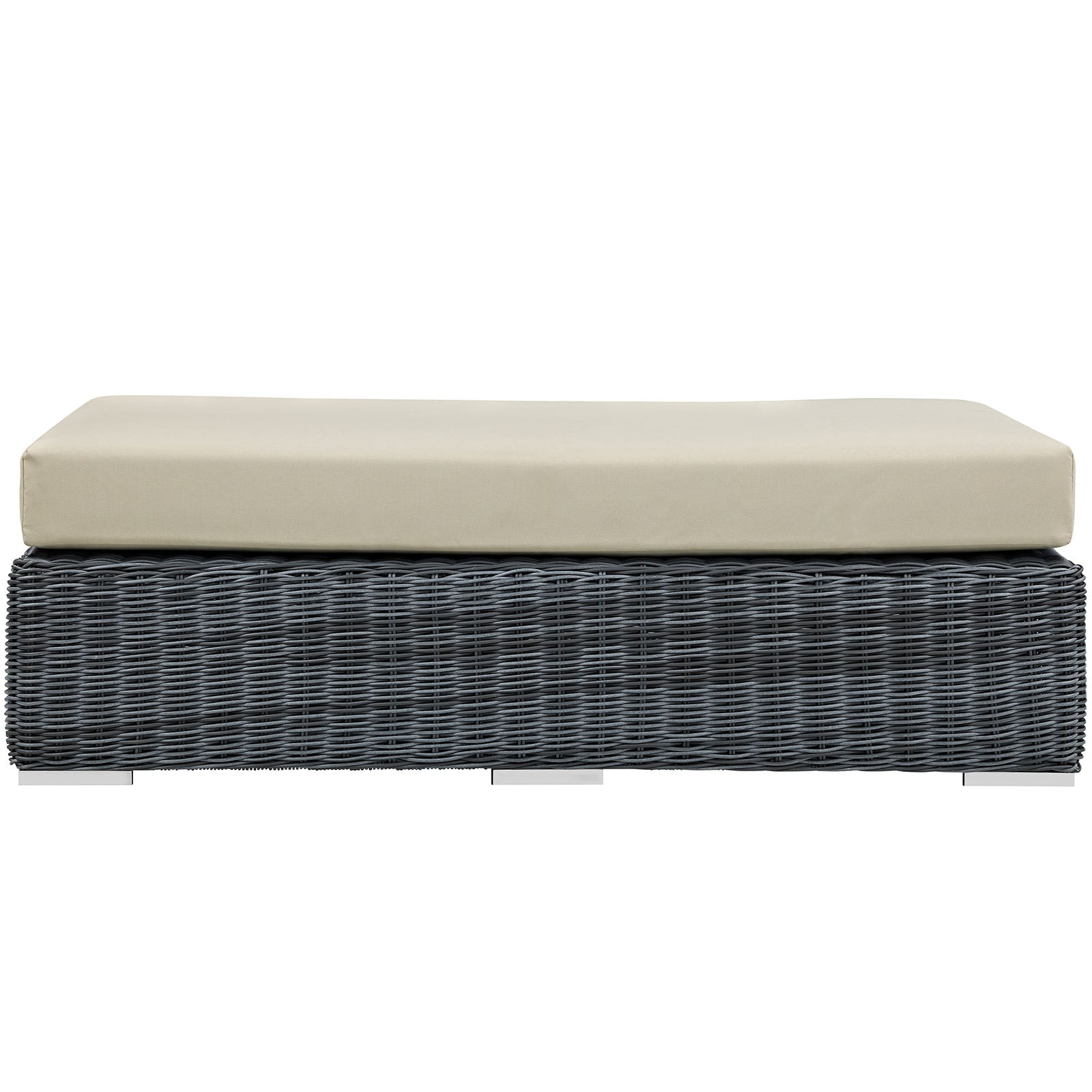 Summon Outdoor Patio Sunbrella® Rectangle Ottoman by Modway
