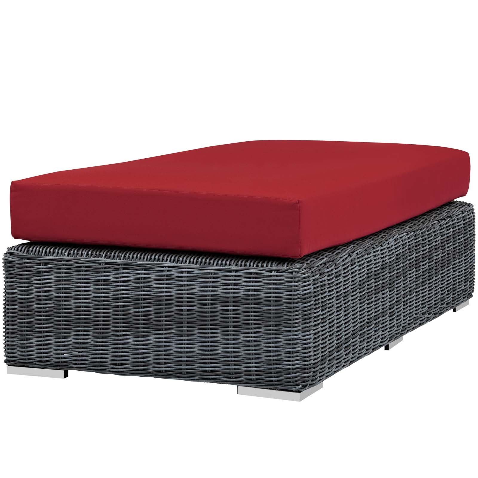 Summon Outdoor Patio Sunbrella® Rectangle Ottoman by Modway