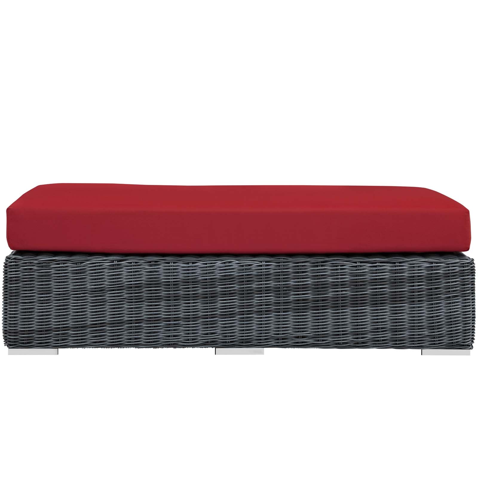 Summon Outdoor Patio Sunbrella® Rectangle Ottoman by Modway