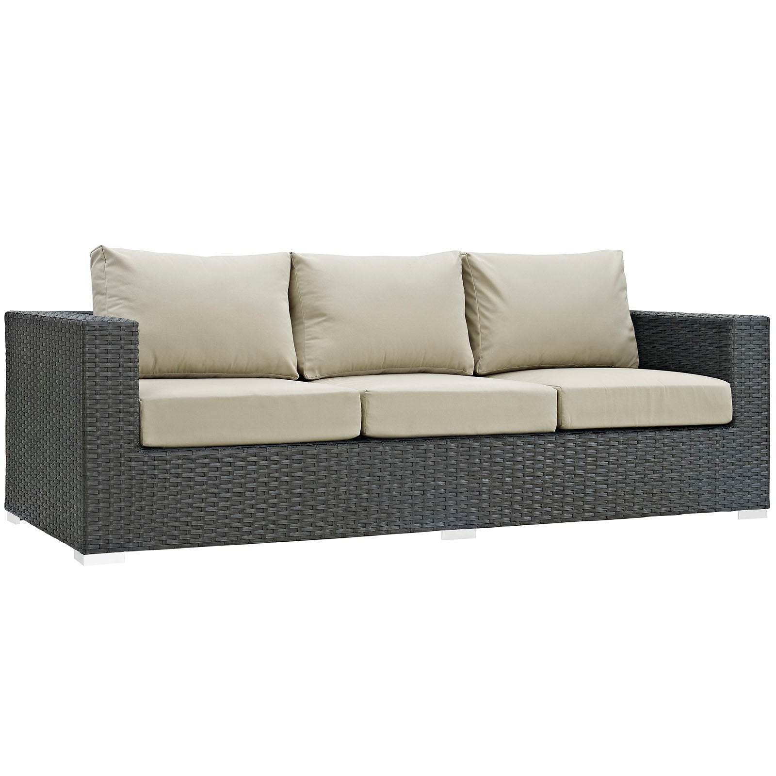 Sojourn 3 Piece Outdoor Patio Sunbrella® Sectional Set by Modway