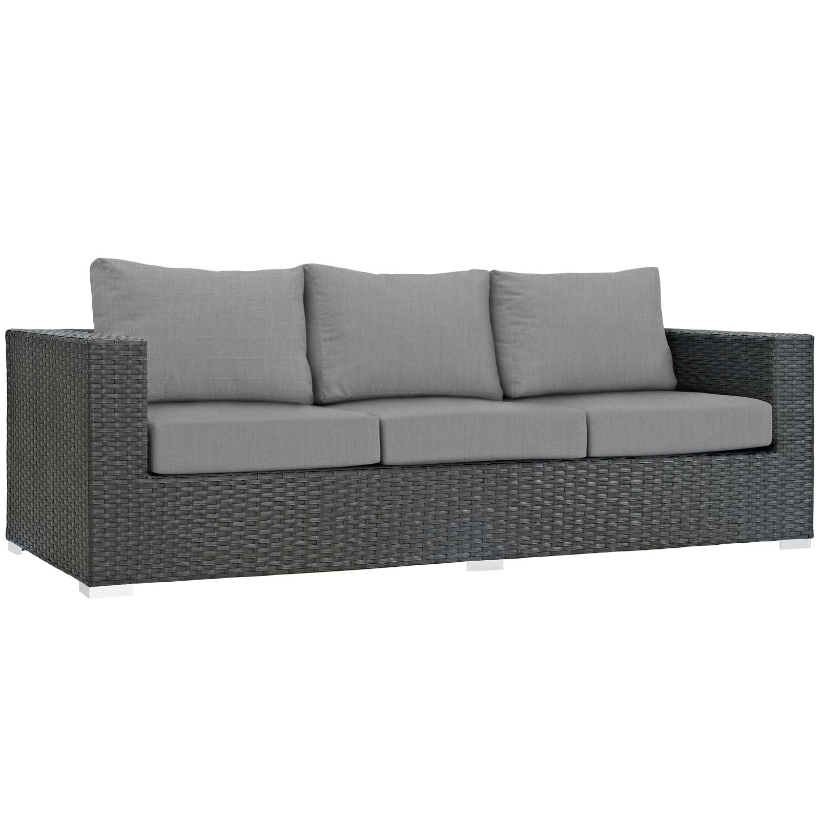 Sojourn 3 Piece Outdoor Patio Sunbrella® Sectional Set by Modway